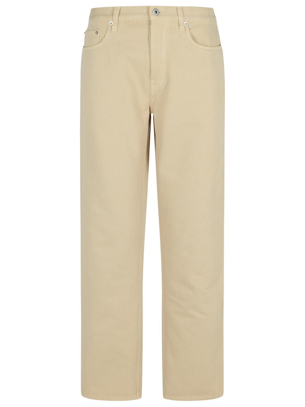 Burberry BURBERRY Cream Cotton Jeans Size 27" / US 4 / IT 40 - 1 Thumbnail