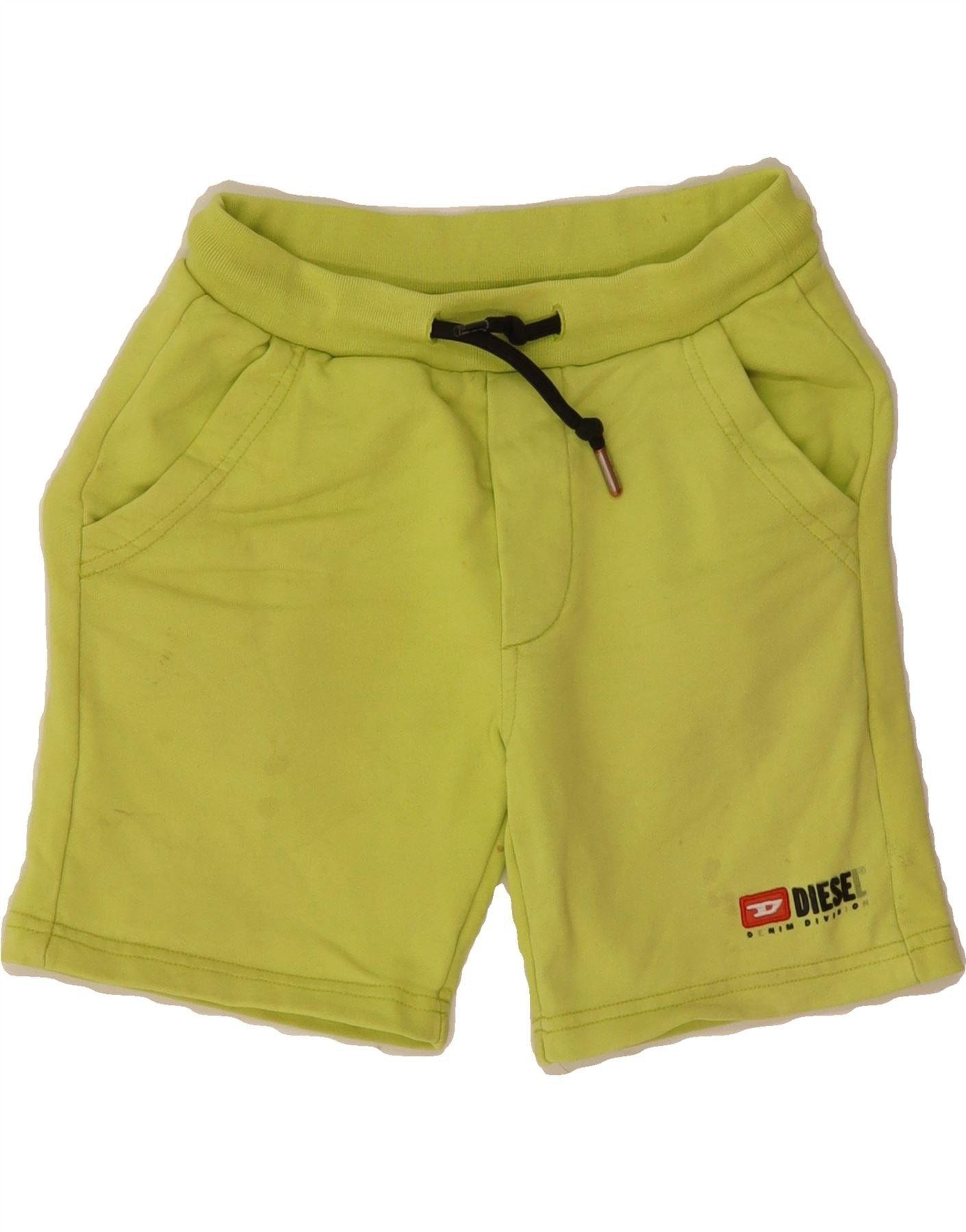 Diesel Boys Sport Shorts 7-8 Years Green Cotton Size 27" / US 4 / IT 40 - 1 Thumbnail