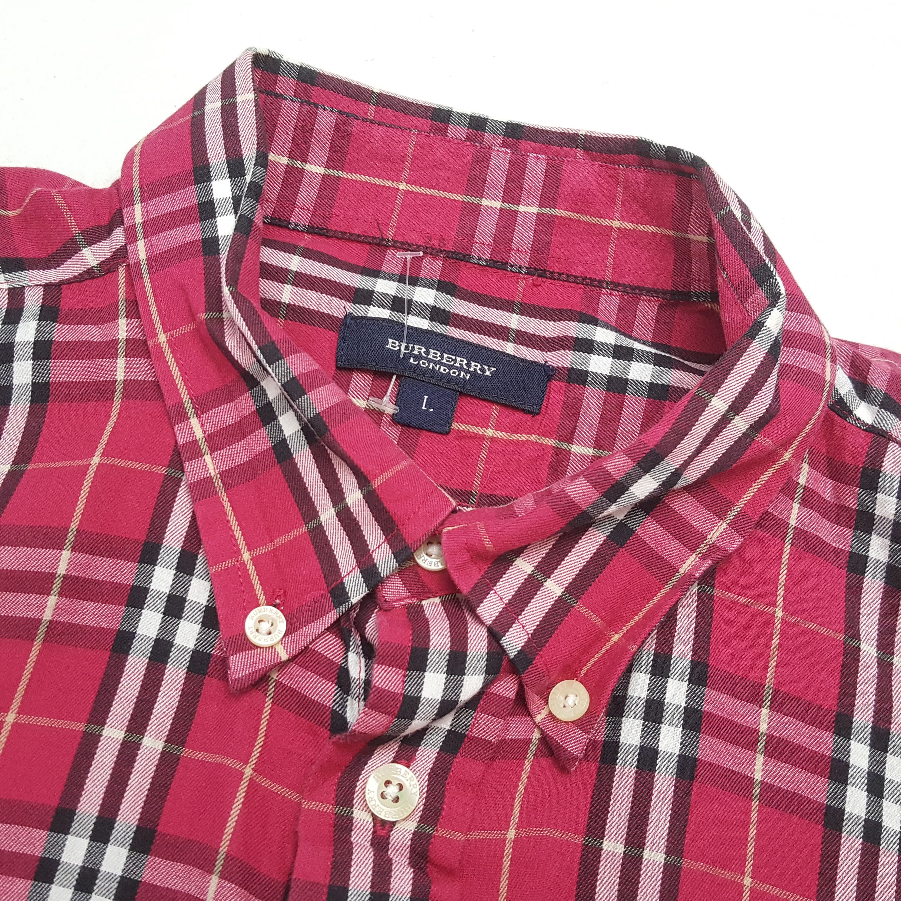 Burberry × Vintage Vintage BURBERRY LONDON Fashion Brand Nova Check Shirt Size US L / EU 52-54 / 3 - 6 Thumbnail