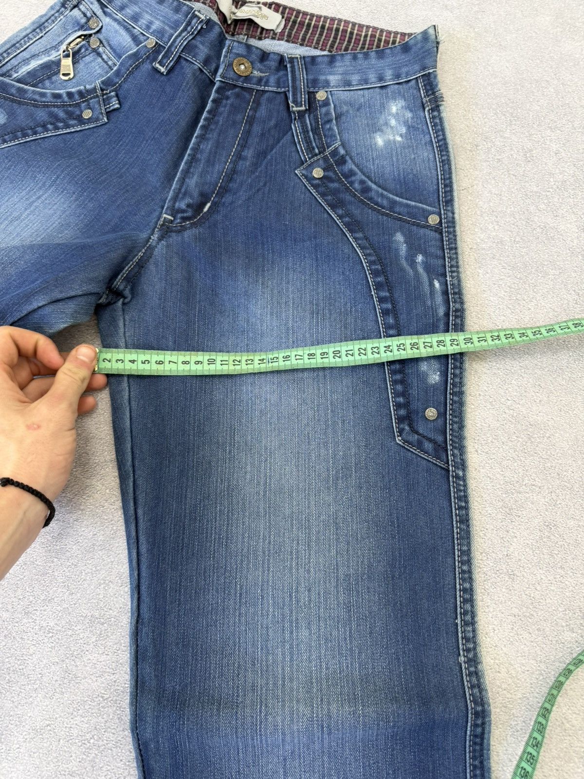 Japanese Brand Vintage Streetwear Baggy Flared Bootcut Denim Y2K Jeans Size US 30 / EU 46 - 14 Thumbnail