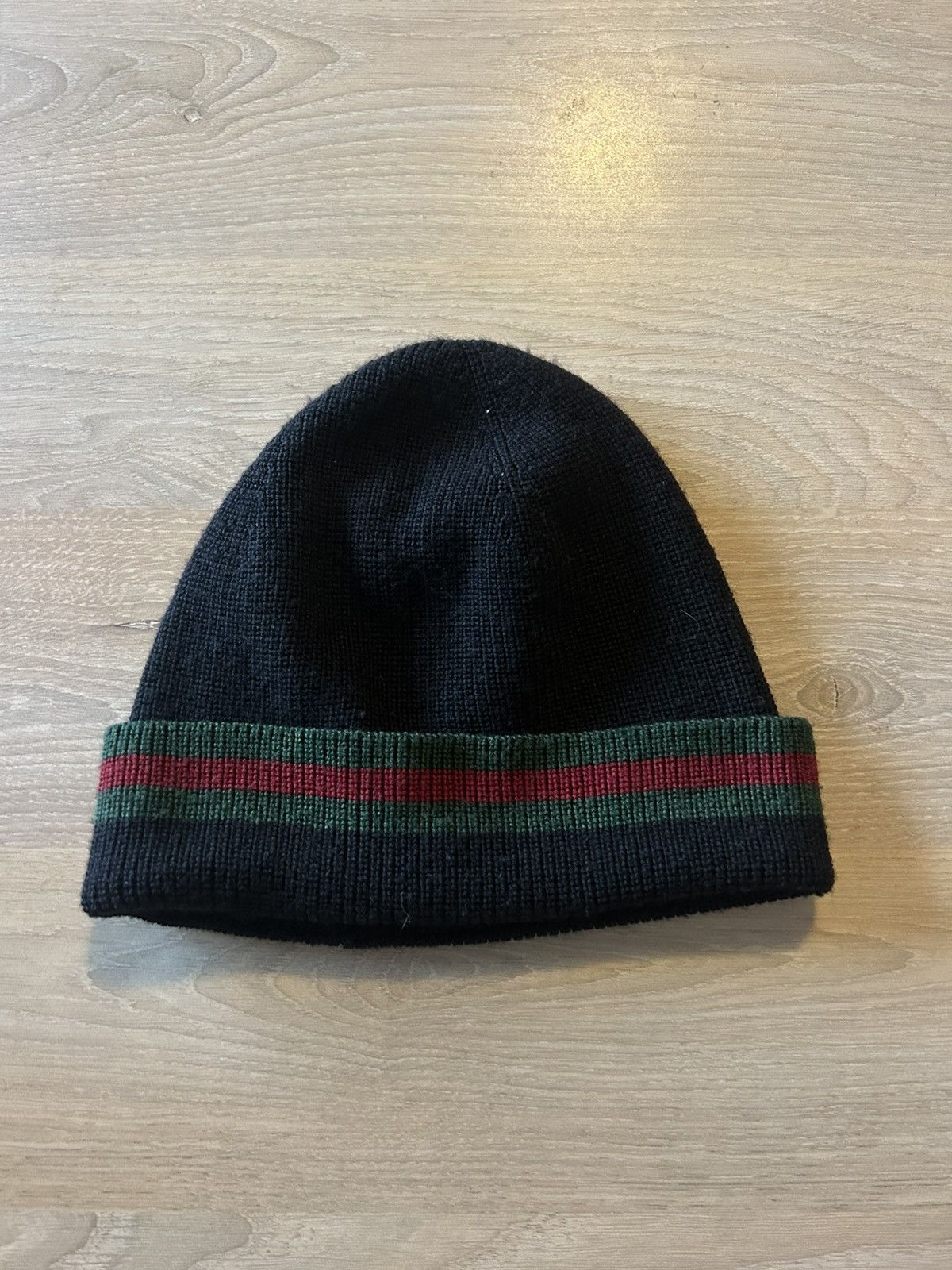 【関税&送料込】Gucci Black Wool Blend Beanie Hat Gucci Wool and Silkblend Beanie Hat in Black for Men | Lyst