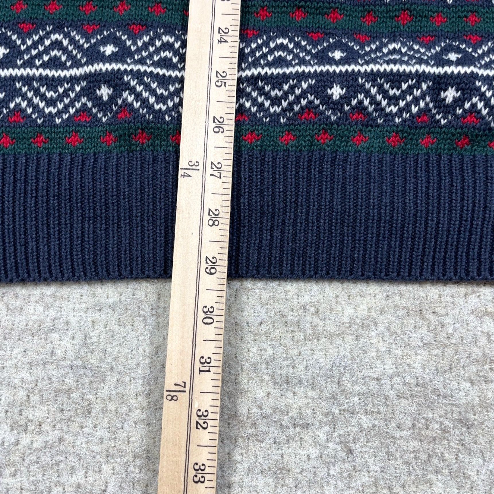 Vintage VINTAGE Grandpa Sweater Men XLT Blue Red Heavy Chunky Knit Geometric Nordic 90s Saddlebred Crew Neck Pullover Knit Size US XL / EU 56 / 4 - 6 Thumbnail