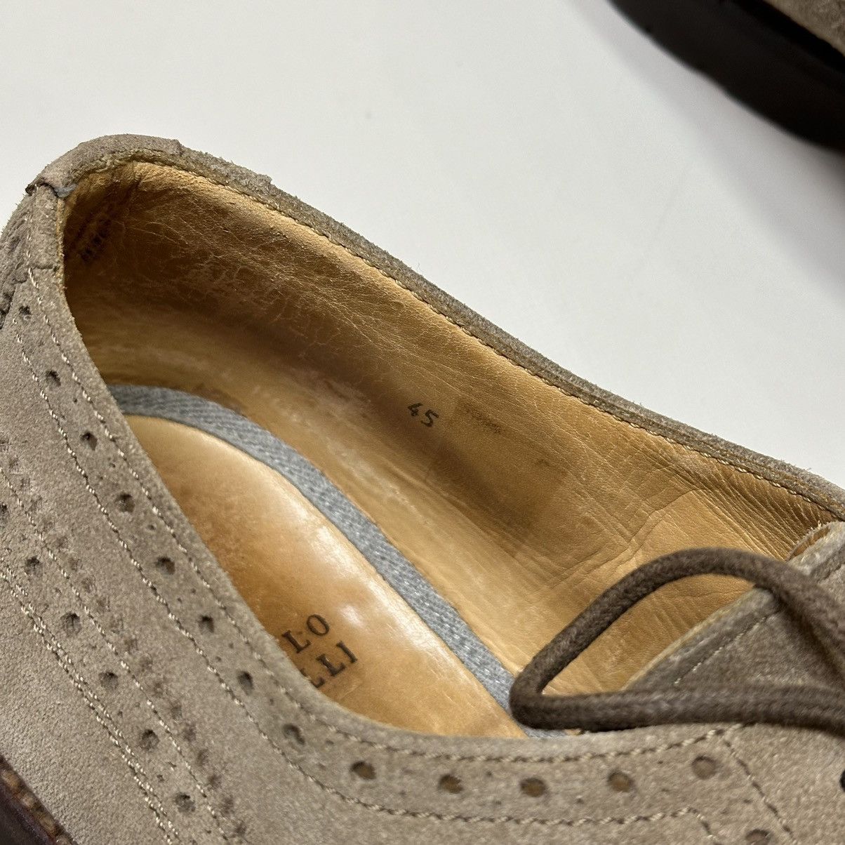 Brunello Cucinelli Brunello Cucinelli Suede Brogues Light brown Size US 12 / EU 45 - 7 Thumbnail