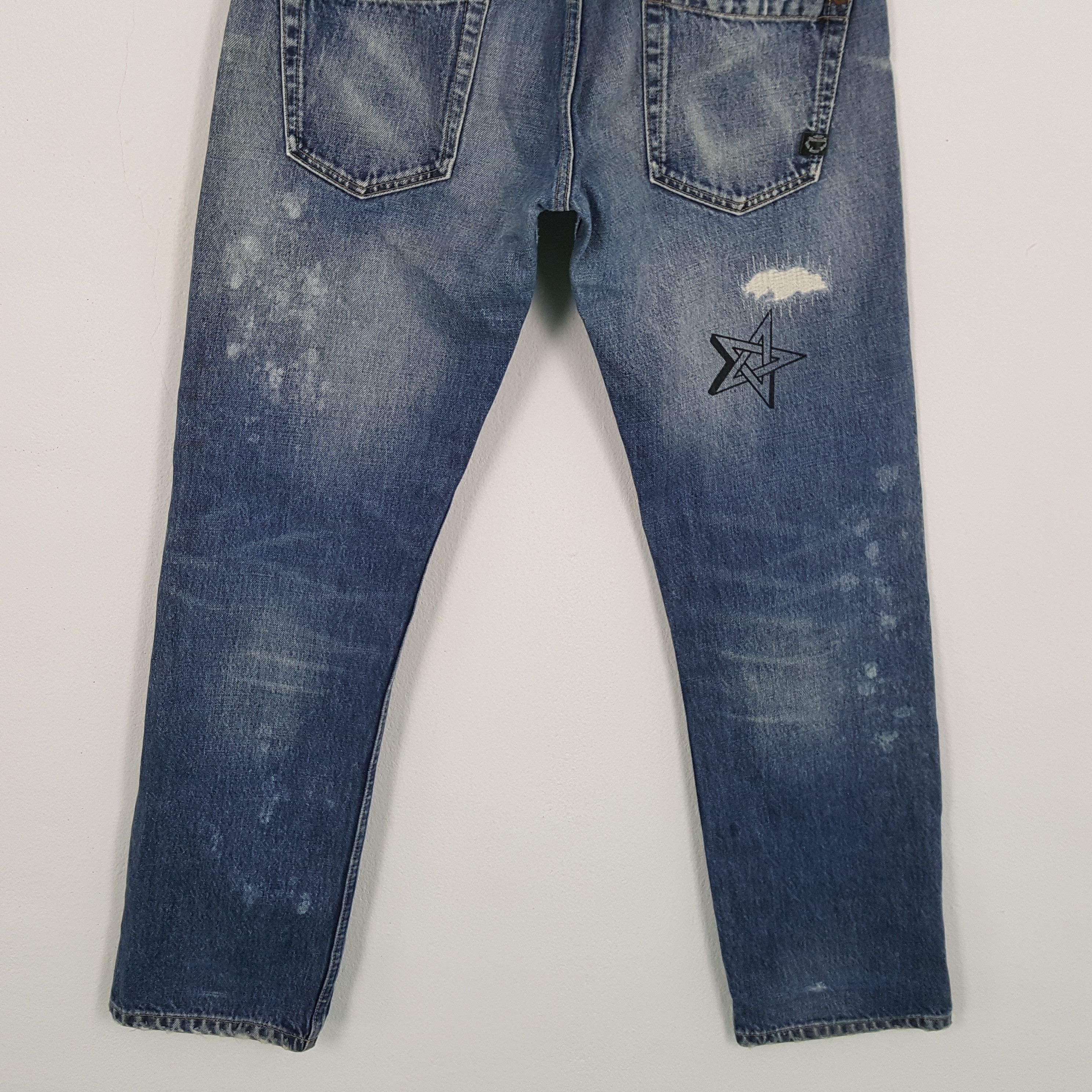 Japanese Brand × Vintage SWEATS BLOODS Rare Design Fashion Style Distressed Jeans Size US 33 - 6 Thumbnail