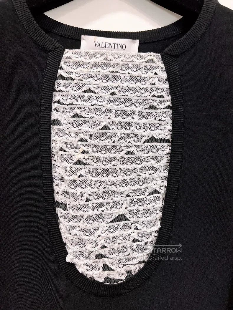 Valentino Valentino Black lace knitted dress Size L / US 10 / IT 46 - 3 Thumbnail