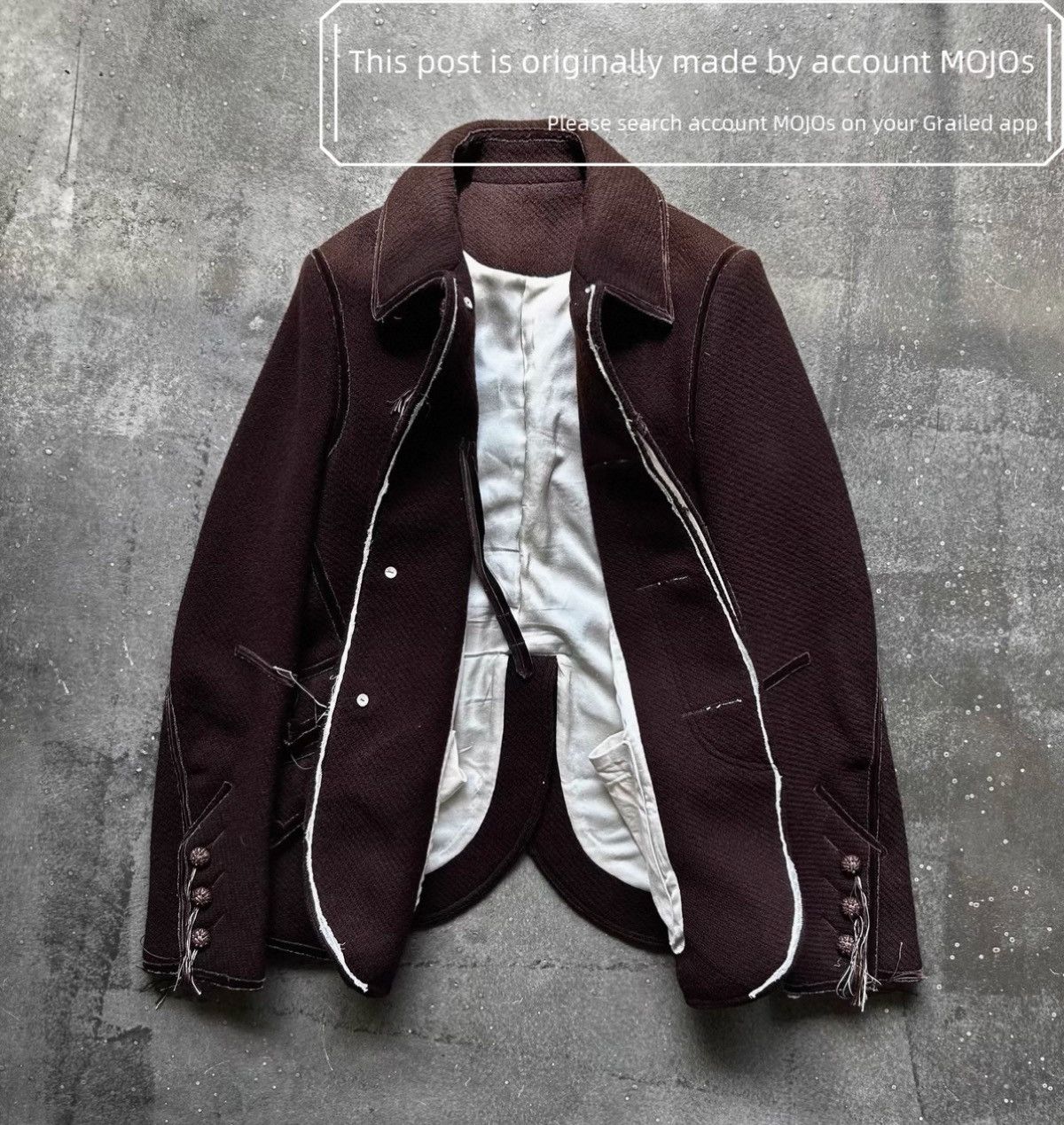 Number (N)ine Sz 2 Number Nine 09AW Distressed Napoleon White Rose Jacket Size US M / EU 48-50 / 2 - 2 Thumbnail