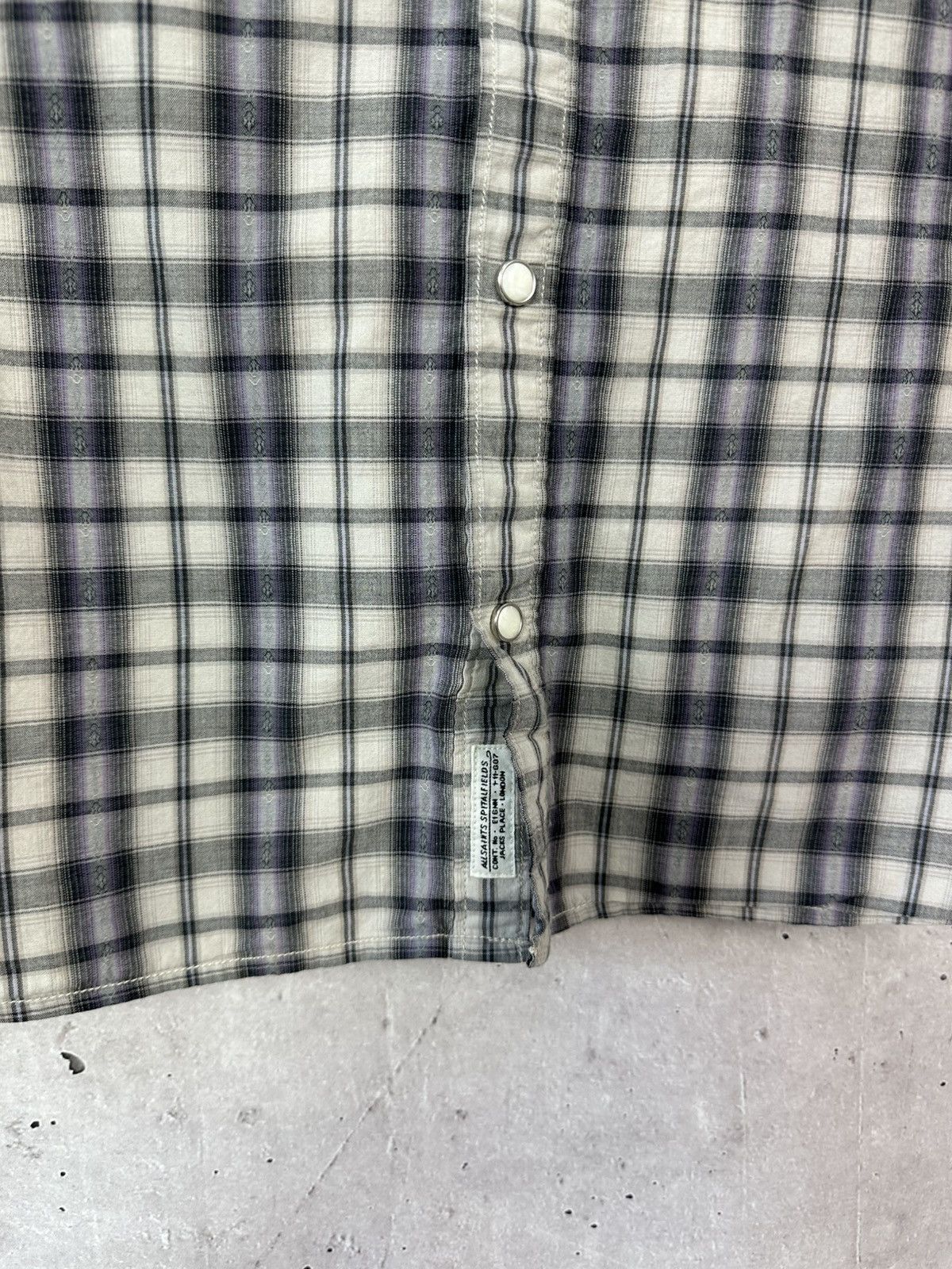 Allsaints × Vintage All Saints Parson Check Long Sleeve Cotton Men’s Shirt Size US L / EU 52-54 / 3 - 6 Thumbnail