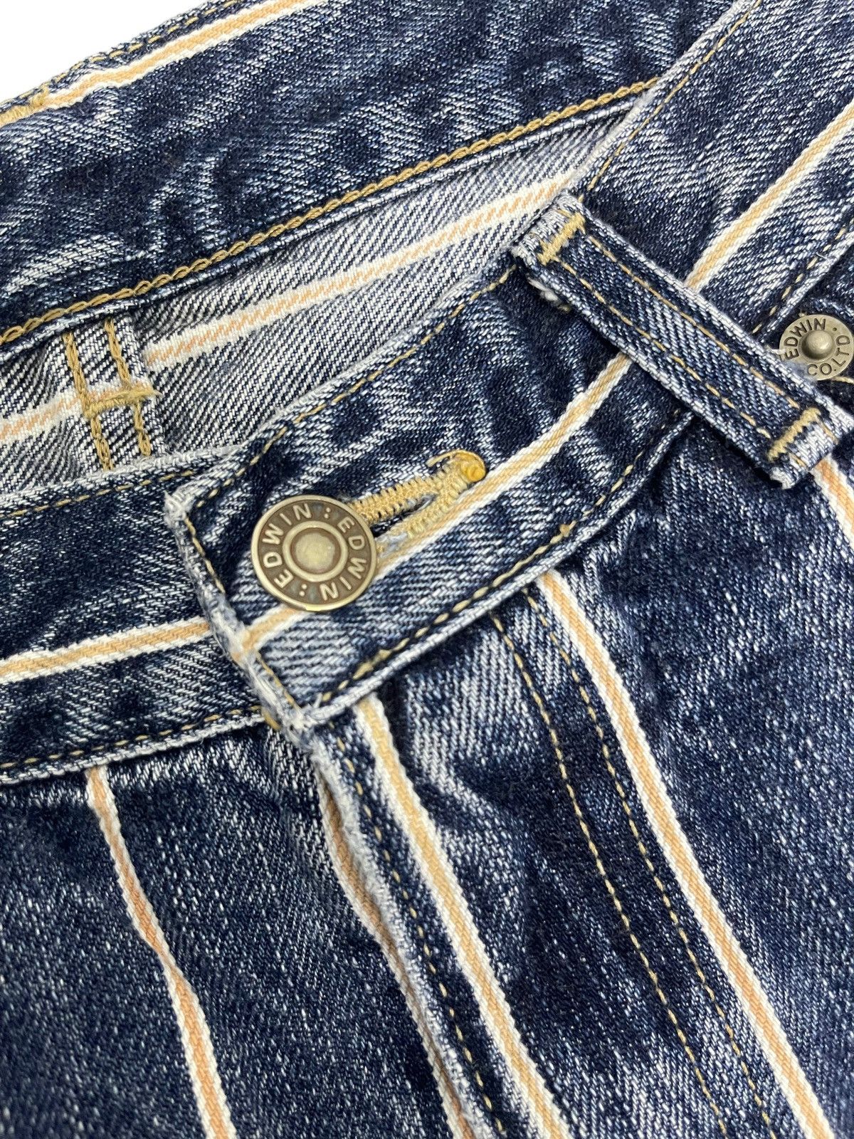 Edwin × Vintage Vintage Edwin Striped Flare Disclosed Denim Jeans Size US 29 - 13 Thumbnail