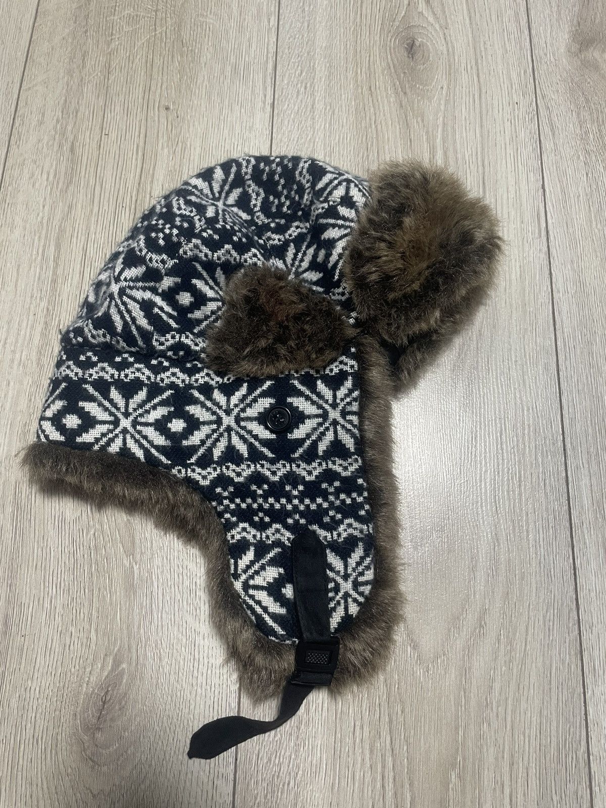 Japanese Brand × Vintage Y2K Faux Fur Ushanka Ornament Vintage Fuzzy Warm Trapper Hat Size ONE SIZE - 1 Thumbnail