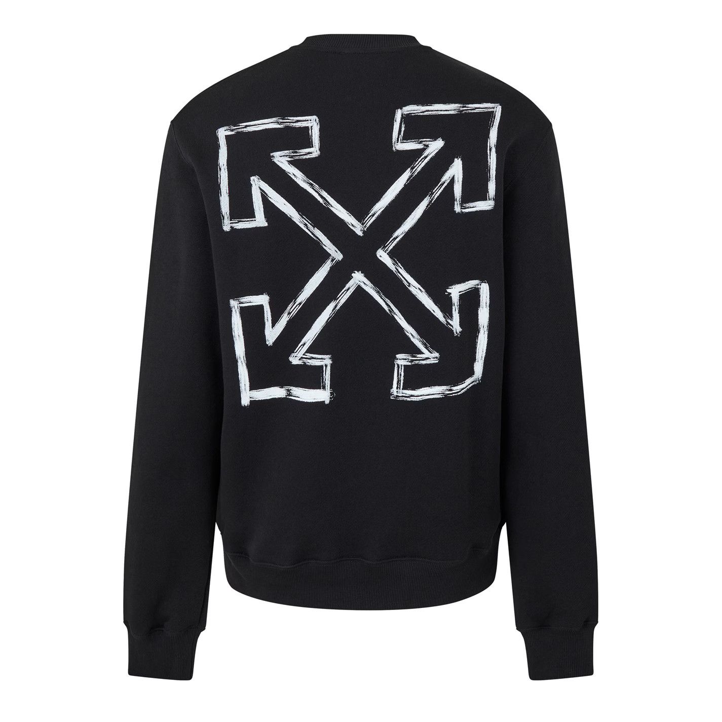 Off-White o1g2r1mq0226 Arrow Cotton Crew Sweatshirt In Black Size US L / EU 52-54 / 3 - 2 Thumbnail