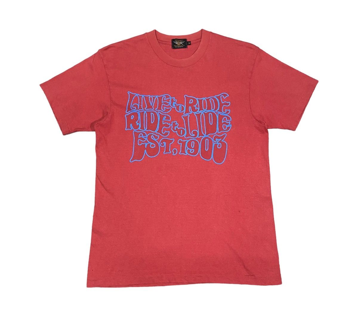 Harley Davidson VINTAGE 90’s HARLEY-DAVIDSON LIVE TO RIDE T SHIRT Size US M / EU 48-50 / 2 - 1 Thumbnail