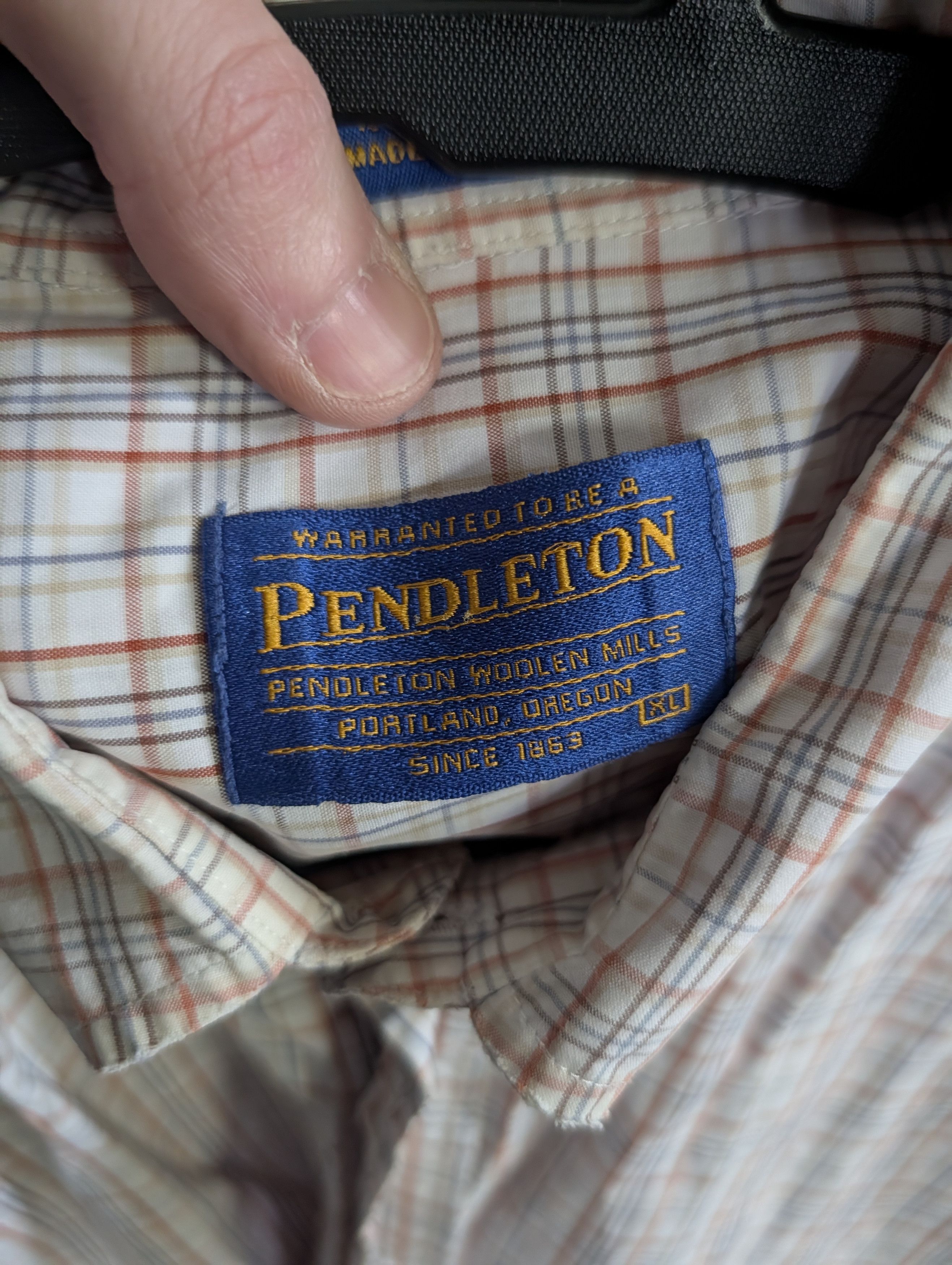 Pendleton Cotton button-down pocket shirt multicolor check XL Size US XL / EU 56 / 4 - 10 Thumbnail