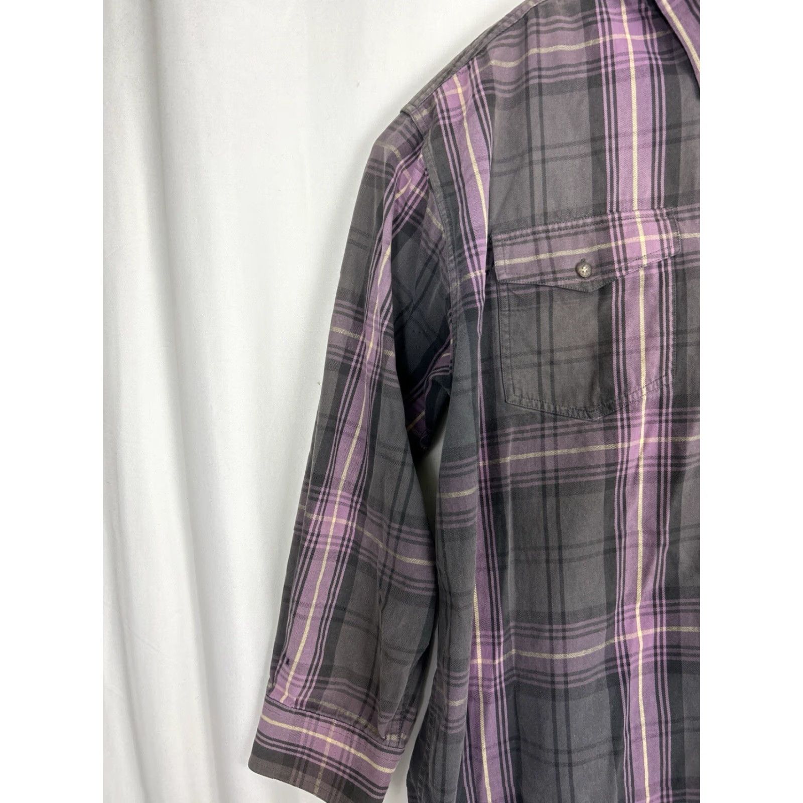 Roper Roper Mens 2XL Long Sleeve Button-Up Shirt Purple Plaid Flannel Size US XXL / EU 58 / 5 - 2 Thumbnail