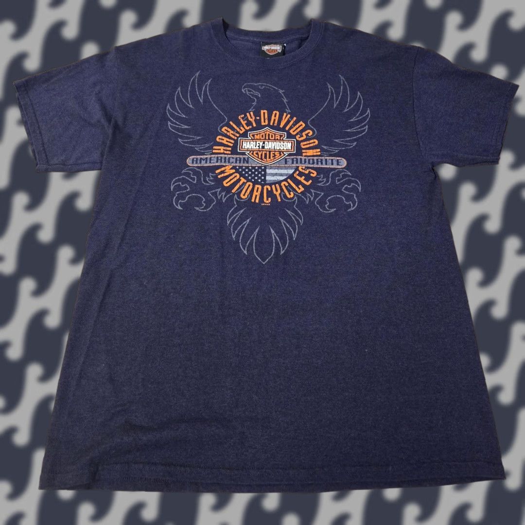Harley Davidson Harley-Davidson Shirt Mens Large Blue Tucson AZ Eagle Motorcycle Biker Graphic Tee Size US L / EU 52-54 / 3 - 1 Thumbnail
