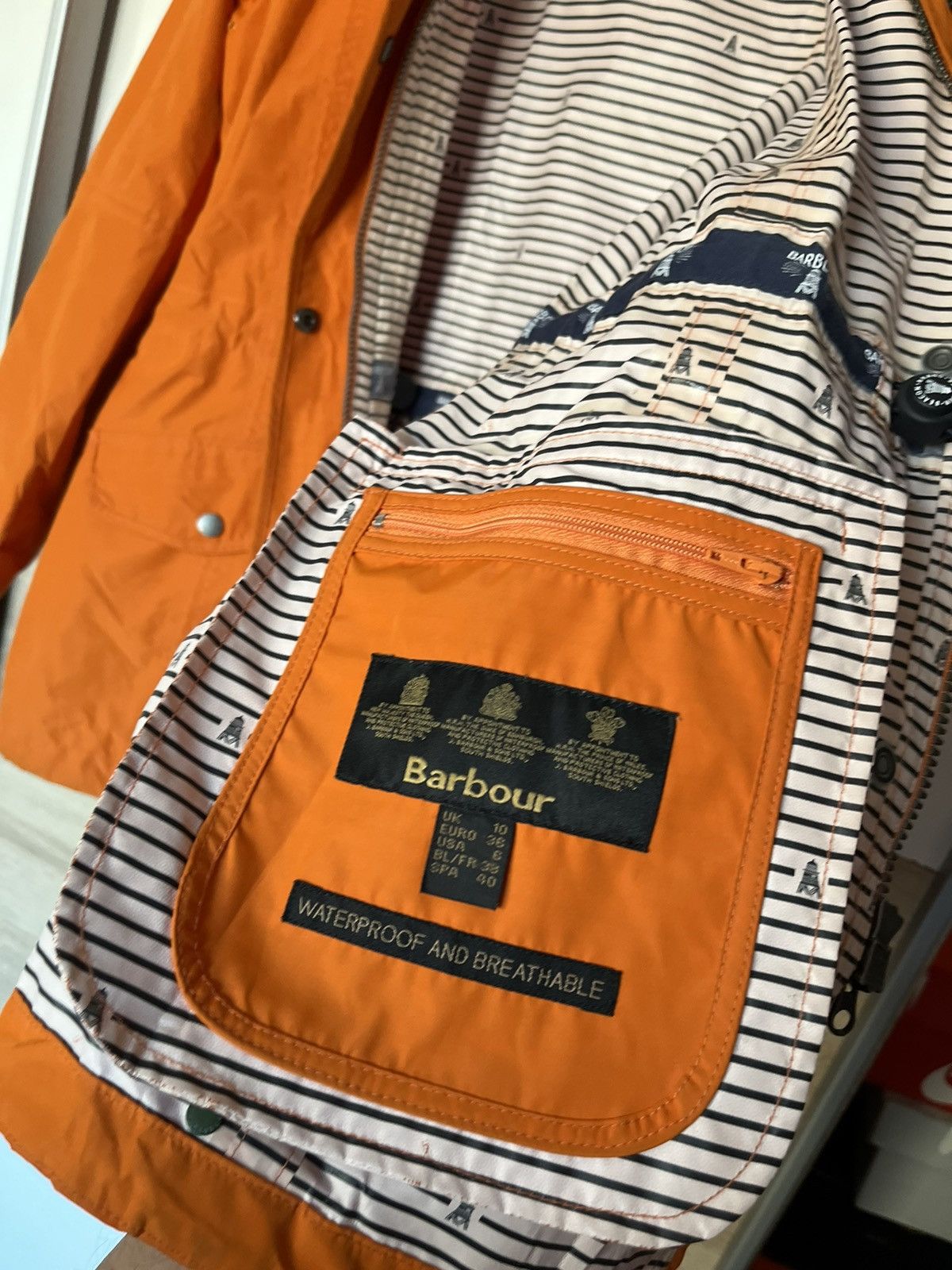 Barbour × Vintage Vintage Womens Barbour Trevose Jacket / Raincoat Sailor Hunt Size M / US 6-8 / IT 42-44 - 5 Thumbnail