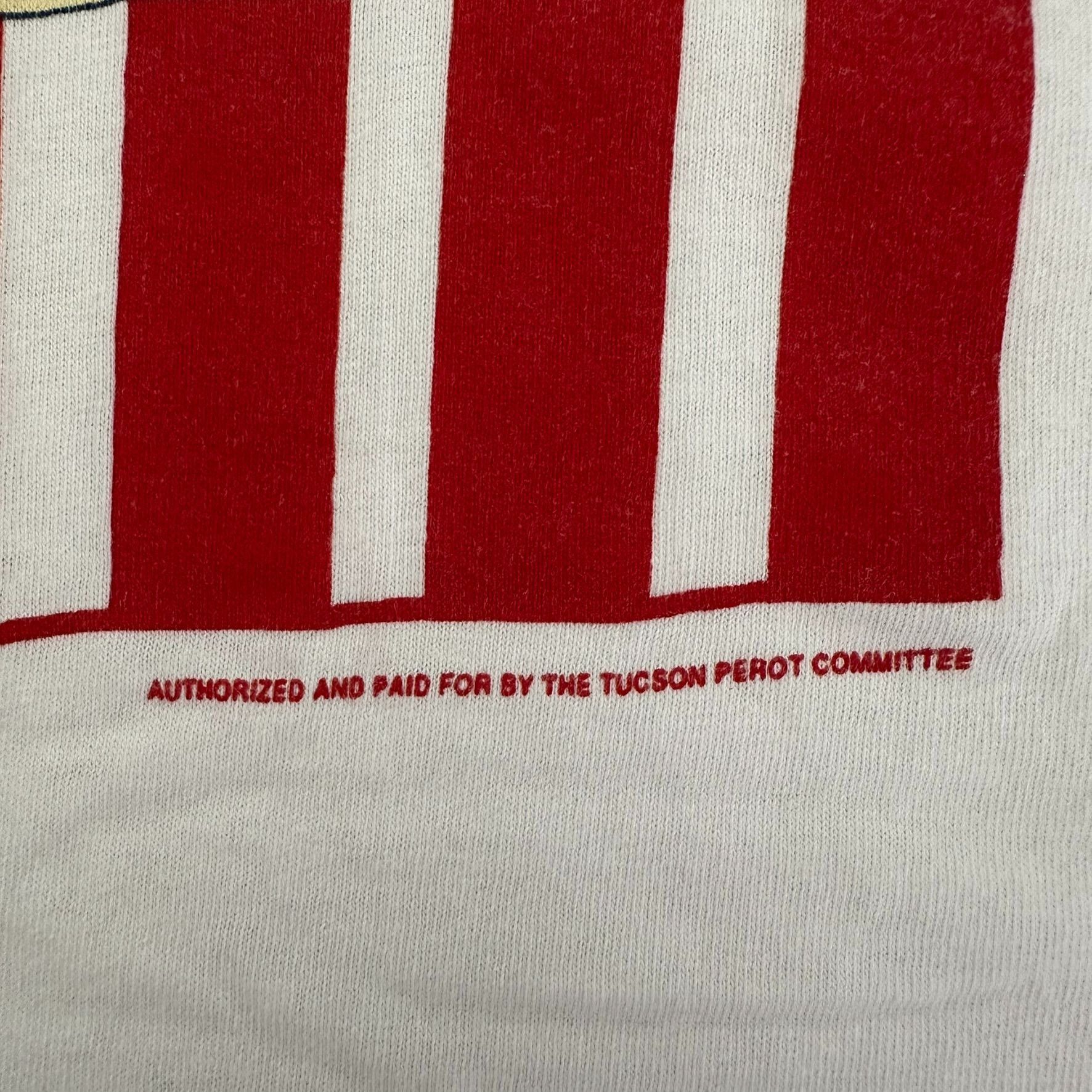 Fruit Of The Loom Vintage 90s Ross Perot Campaign T-Shirt 1992 Political Tee Size US L / EU 52-54 / 3 - 4 Thumbnail
