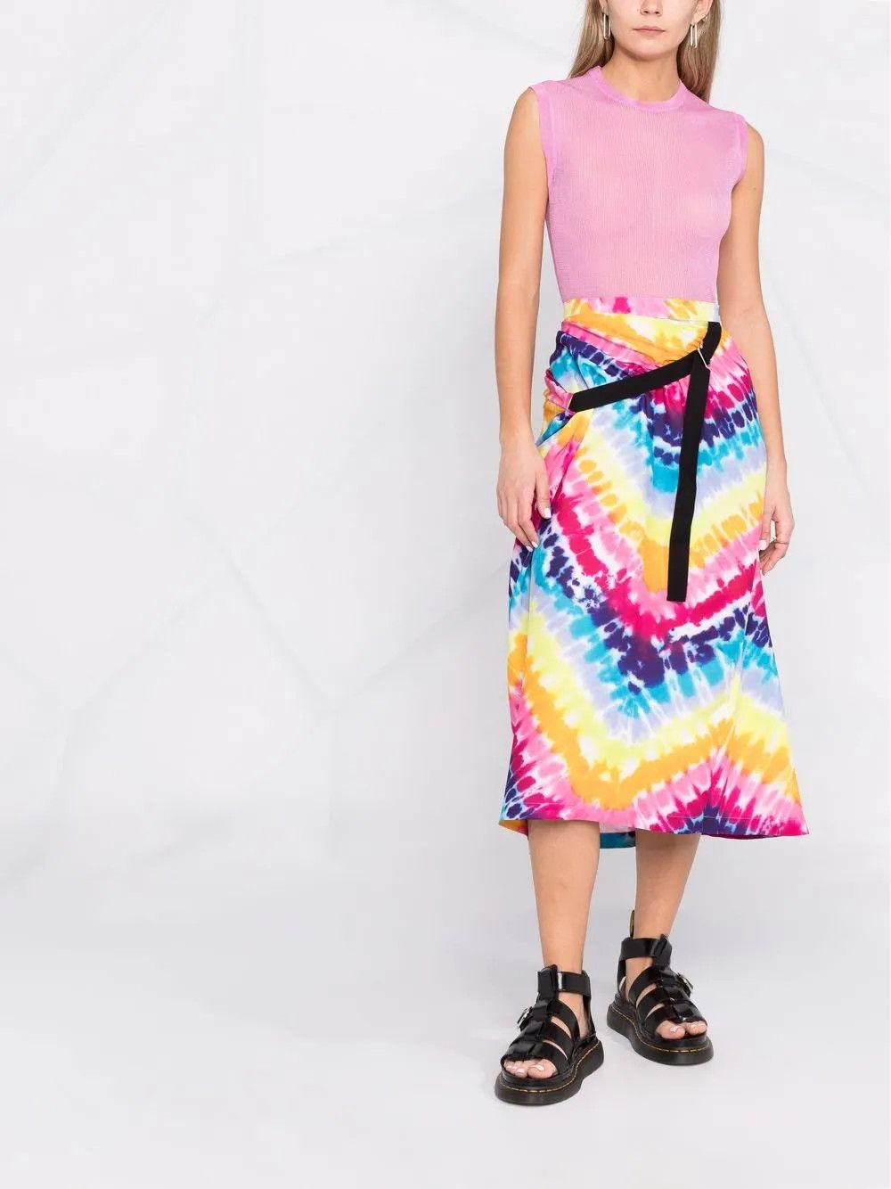 Kenzo o1y1025 Midi Skirt in Multicolor Size 28" / US 6 / IT 42 - 4 Thumbnail