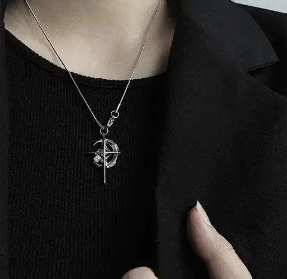 Jewelry Moon Star Pendant Galaxy Necklace Size ONE SIZE - 1 Thumbnail