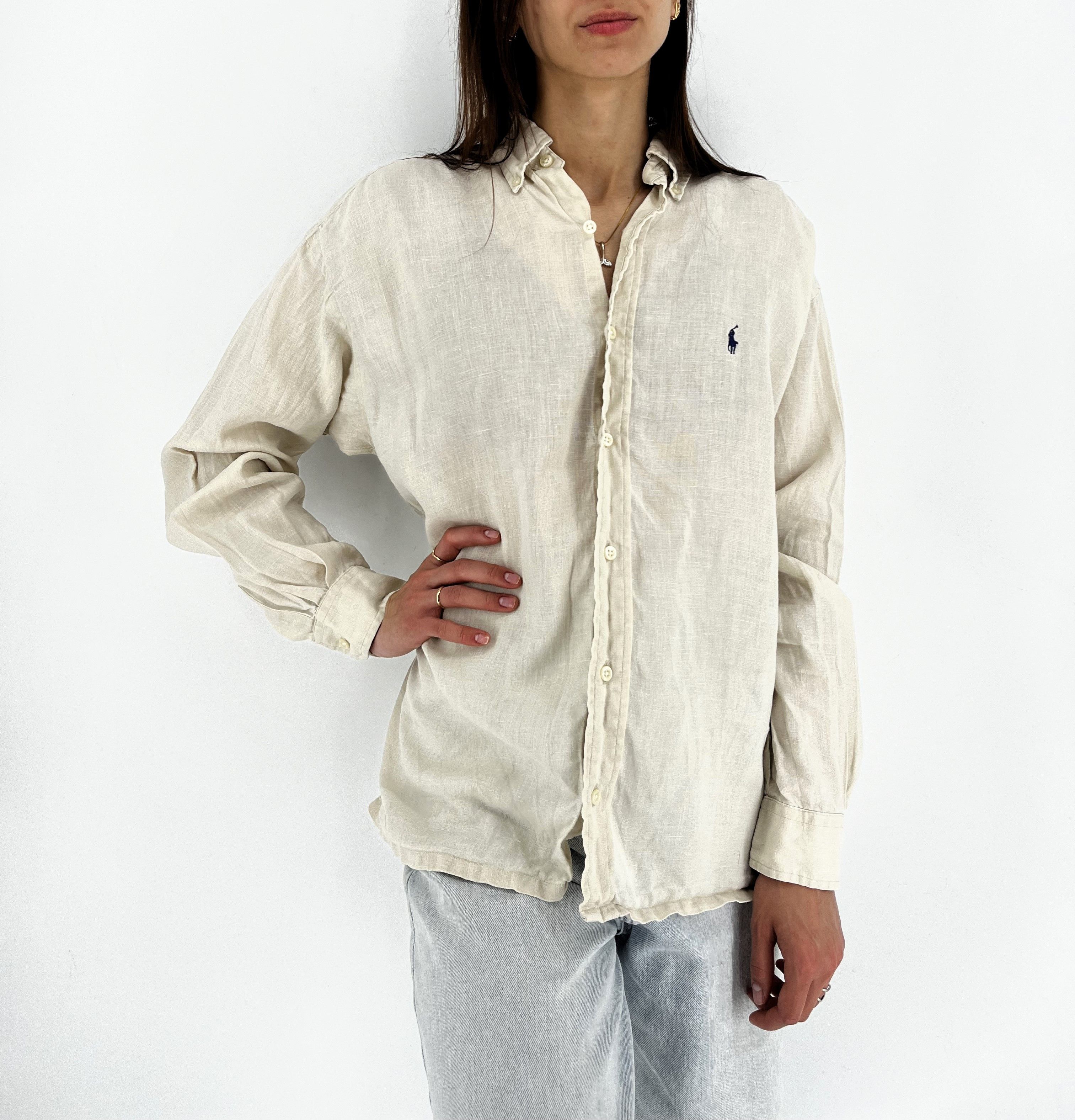 Polo Ralph Lauren Vintage Y2K Polo Ralph Lauren 100% Linen Shirt Size M / US 6-8 / IT 42-44 - 4 Thumbnail