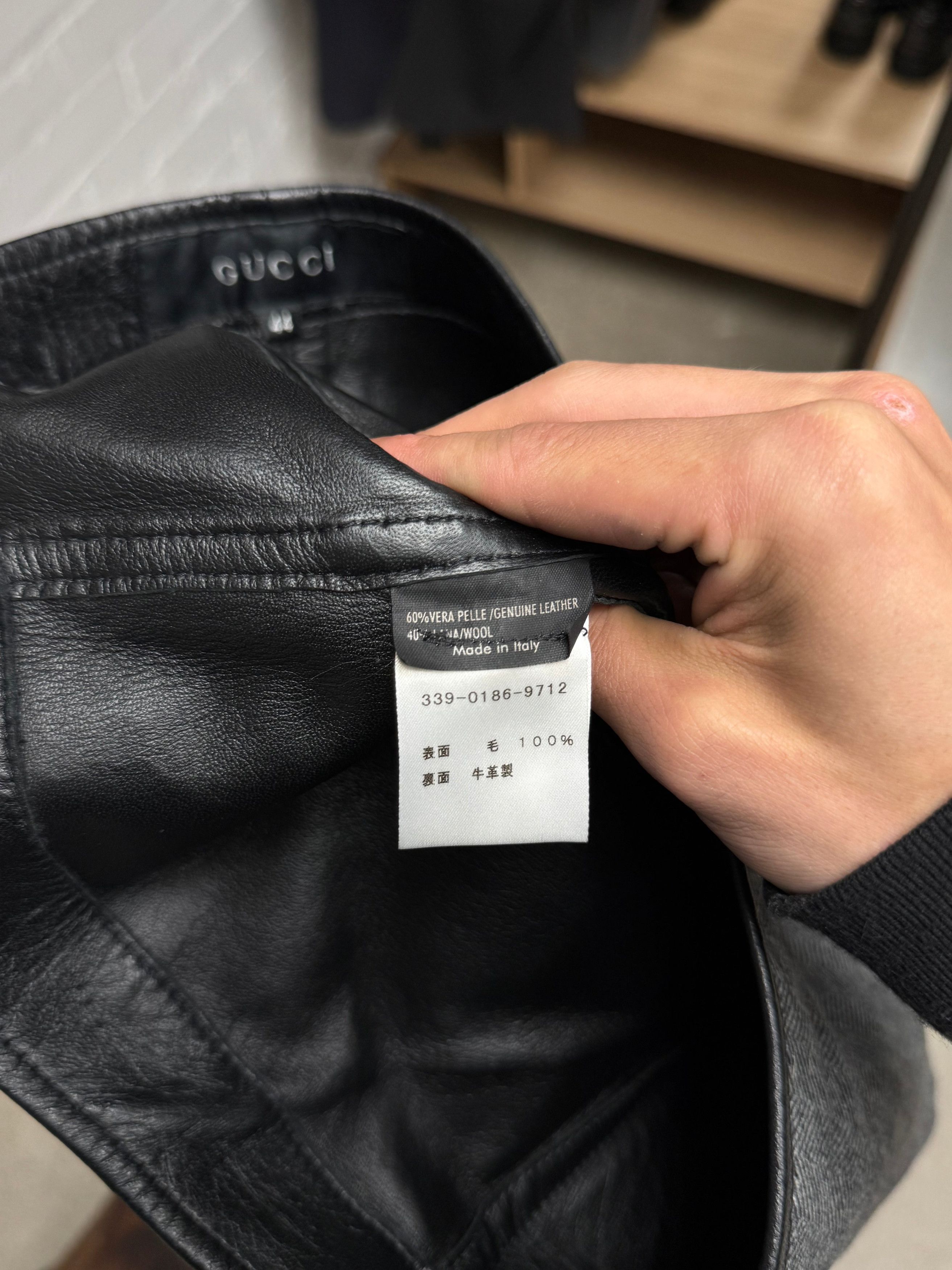 Gucci AW2000 Gucci by Tom Ford Herringbone/Leather Biker Pants Size US 29 - 6 Thumbnail
