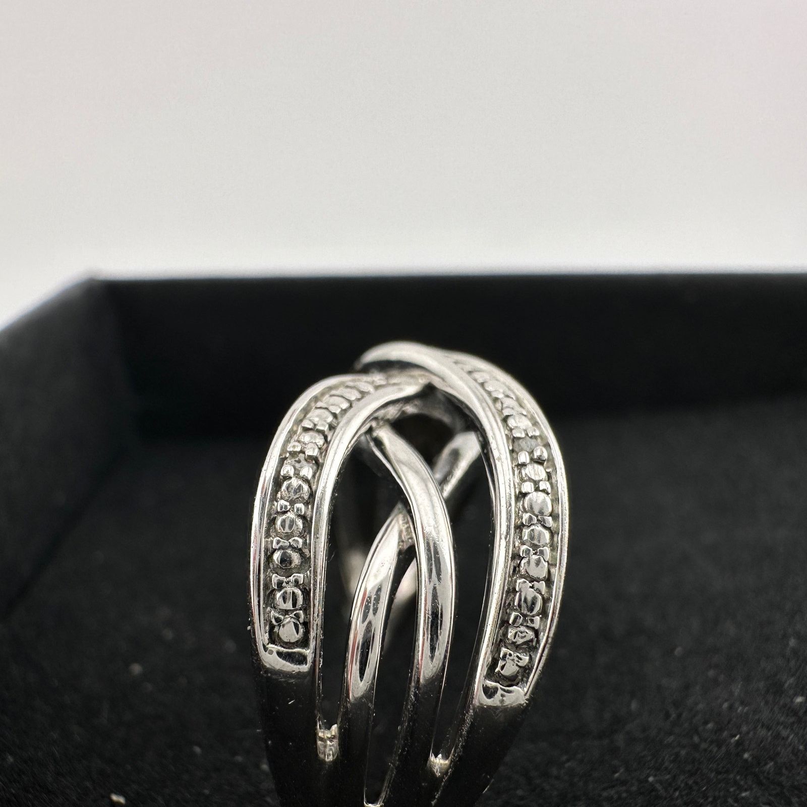Other Beautiful Braided Strands Ring with Diamond Accent Size 7 Size ONE SIZE - 18 Thumbnail