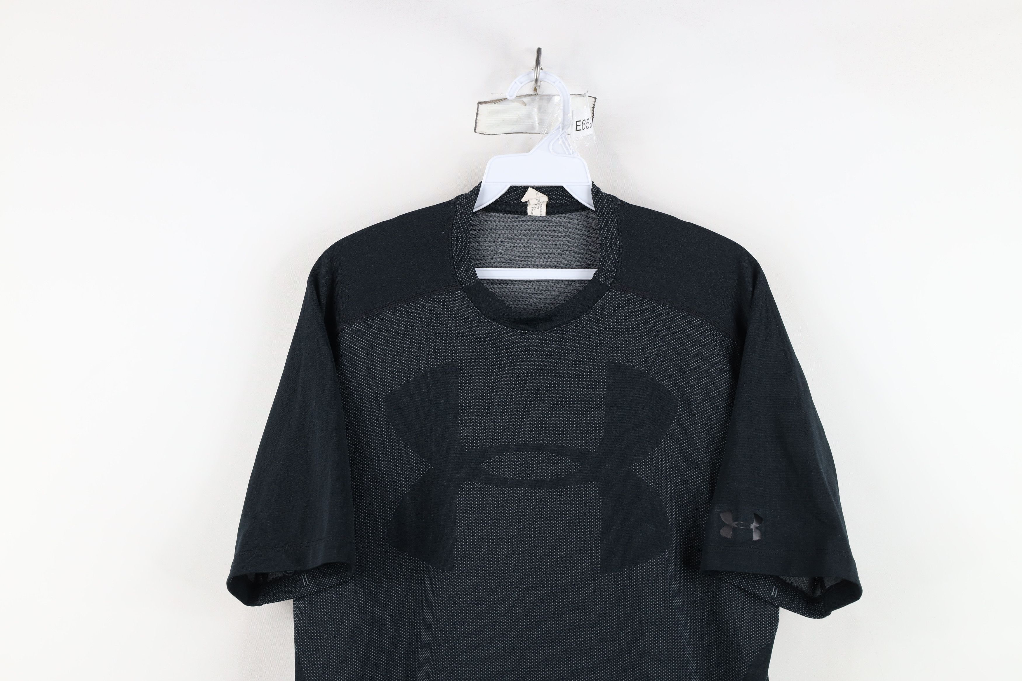 Under Armour Under Armour Logo Knit Gym Training Running T-Shirt Black Size US M / EU 48-50 / 2 - 2 Thumbnail