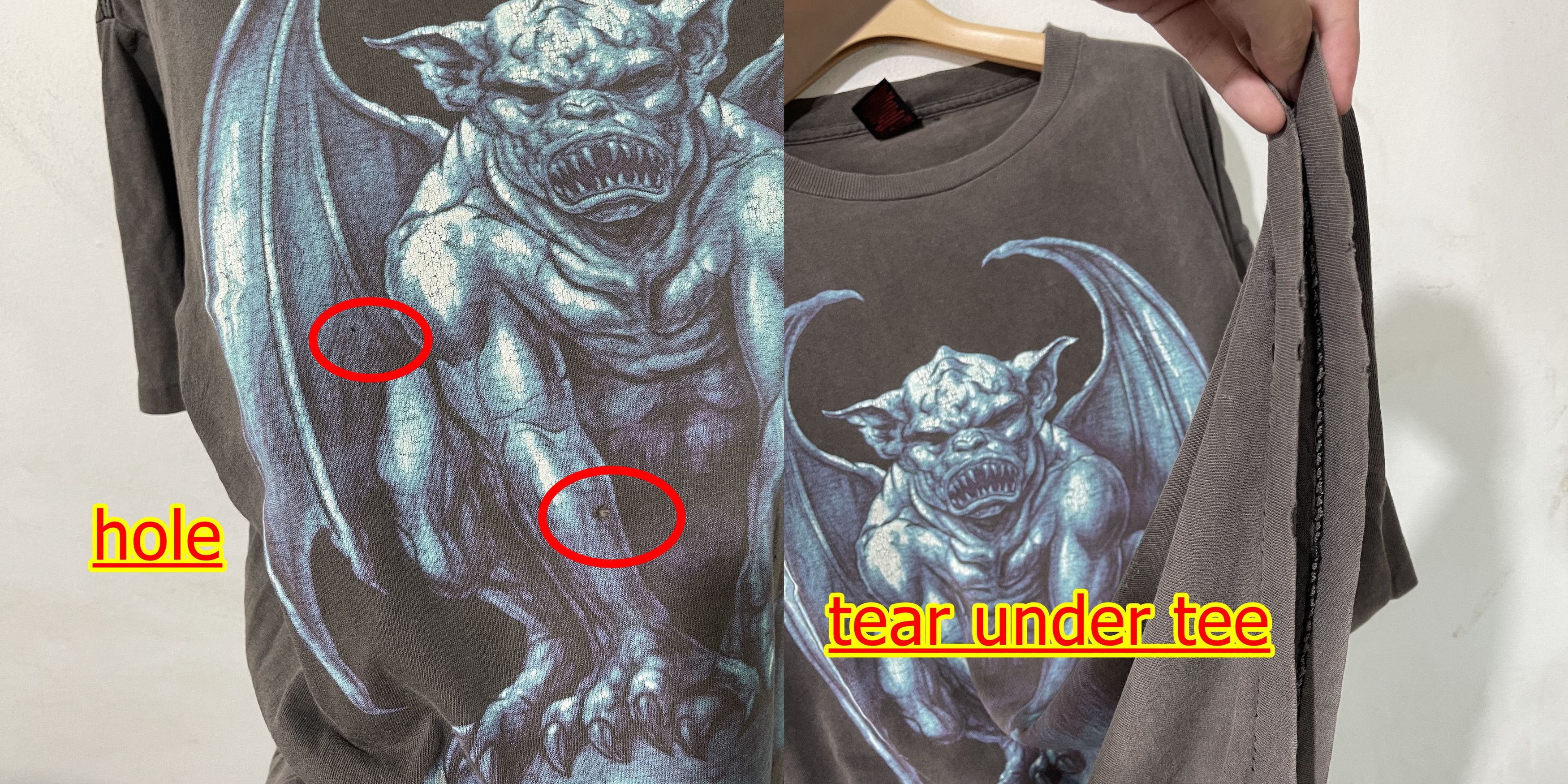 Fashion Victim Vintage 1993 Fashion Victim Gargoyle Shirt Size US XL / EU 56 / 4 - 6 Thumbnail
