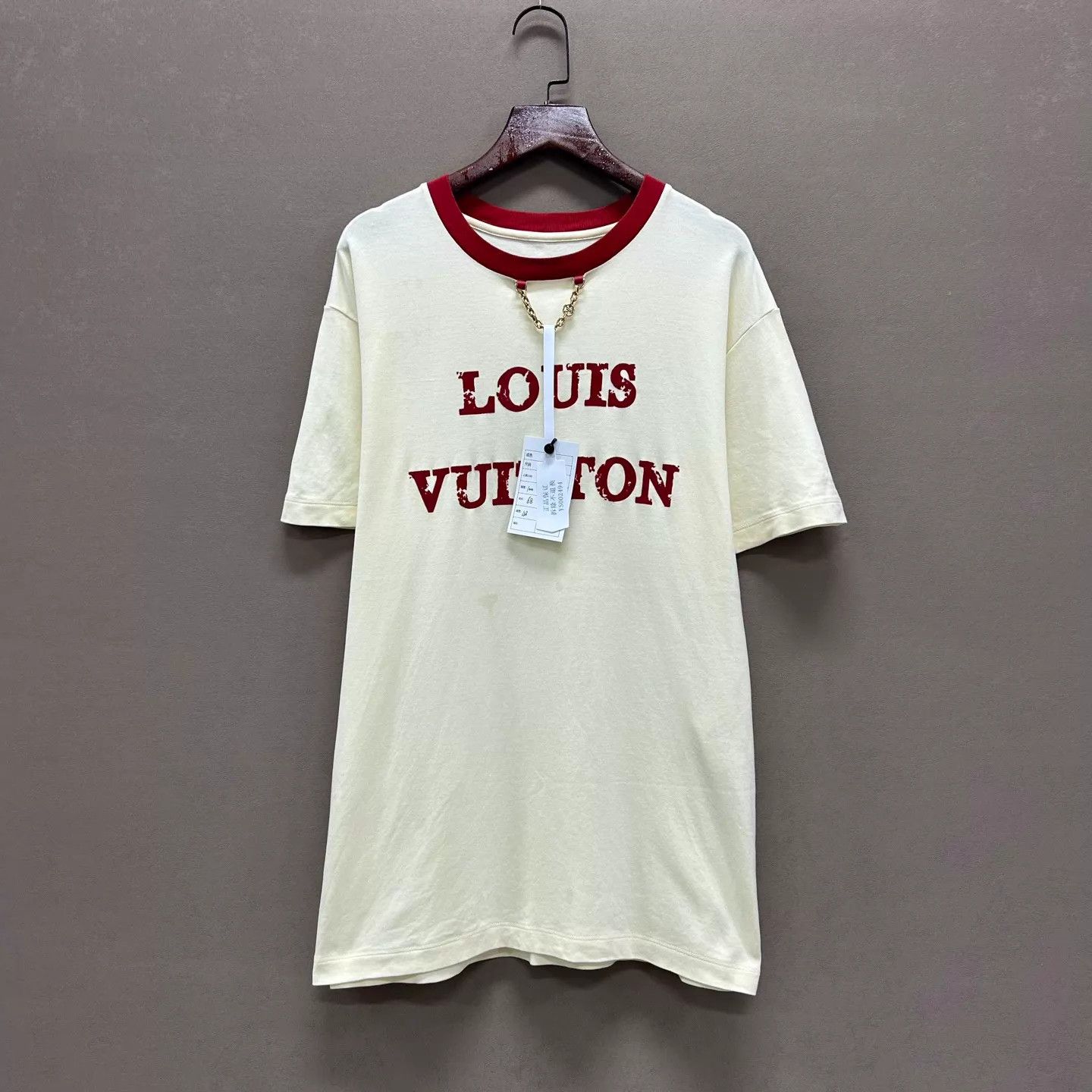 Louis Vuitton Louis Vuitton Flocked-Print Chain Short Sleeve S 99 New Size S / US 4 / IT 40 - 1 Thumbnail