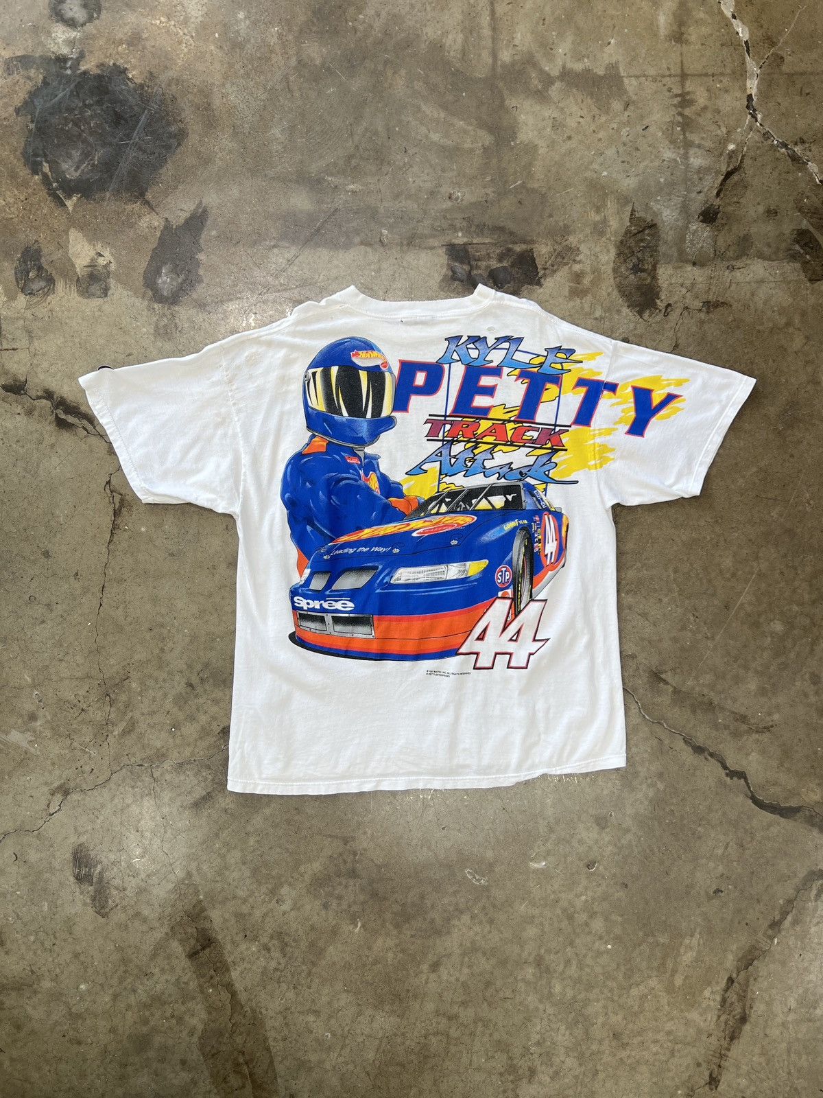 NASCAR Vintage 1997 Kyle Petty Track Attack Hot Wheels Tee XXL Size US XXL / EU 58 / 5 - 2 Thumbnail