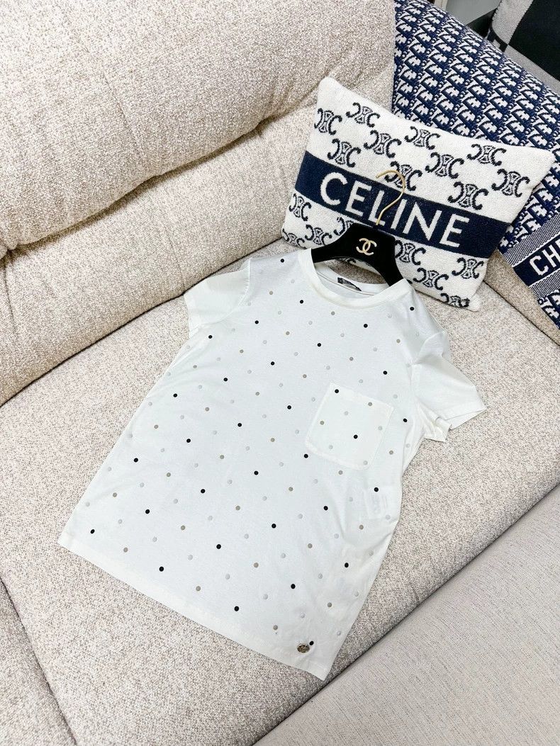 Chanel Chanel White beaded short-sleeved T-shirt Size XXS / US 00 / IT 34 - 2 Thumbnail