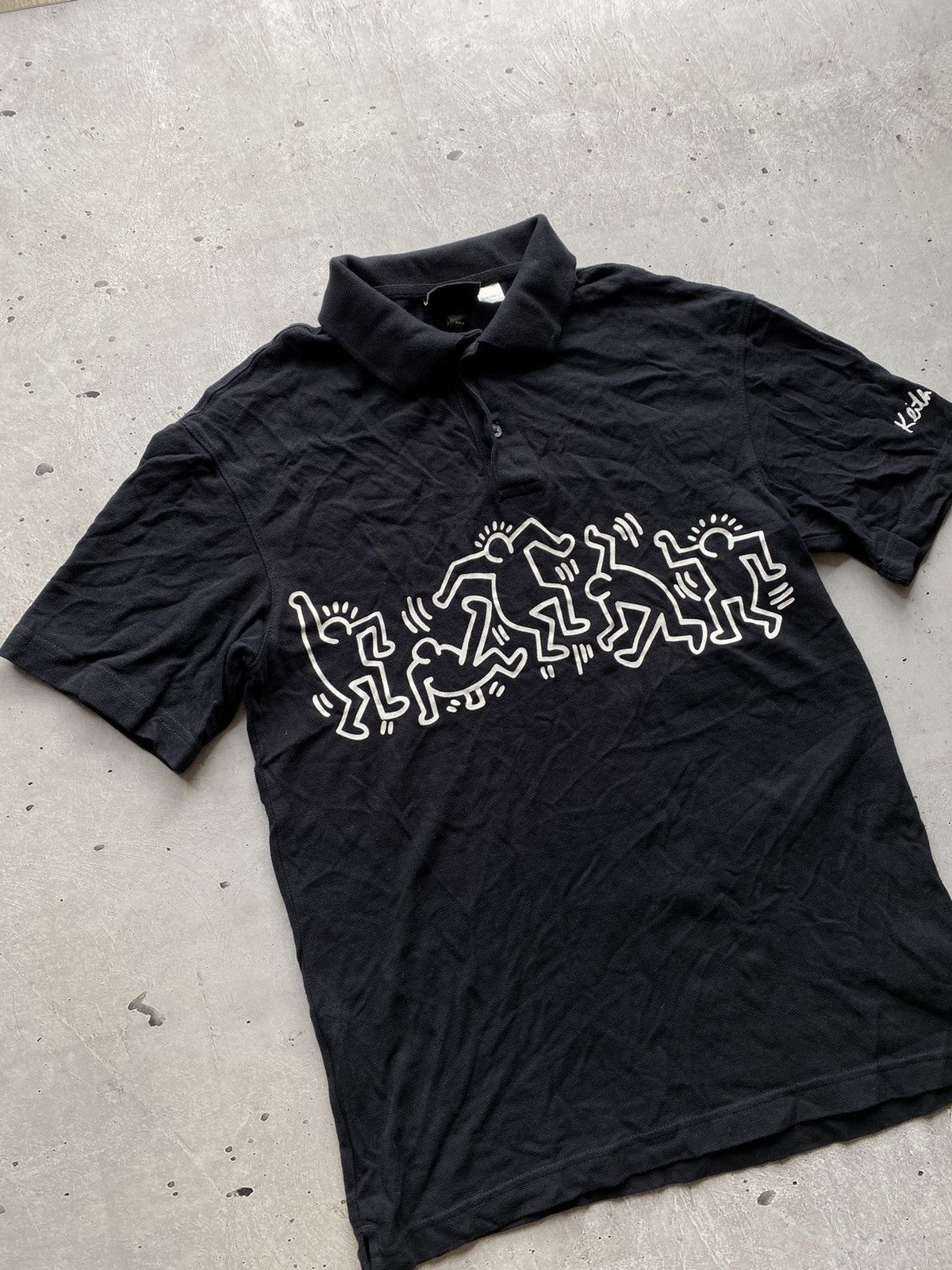 H&M × Keith Haring H&M x Keith Haring Polo Shirt Limited Edition Rare Black Size US S / EU 44-46 / 1 - 1 Thumbnail