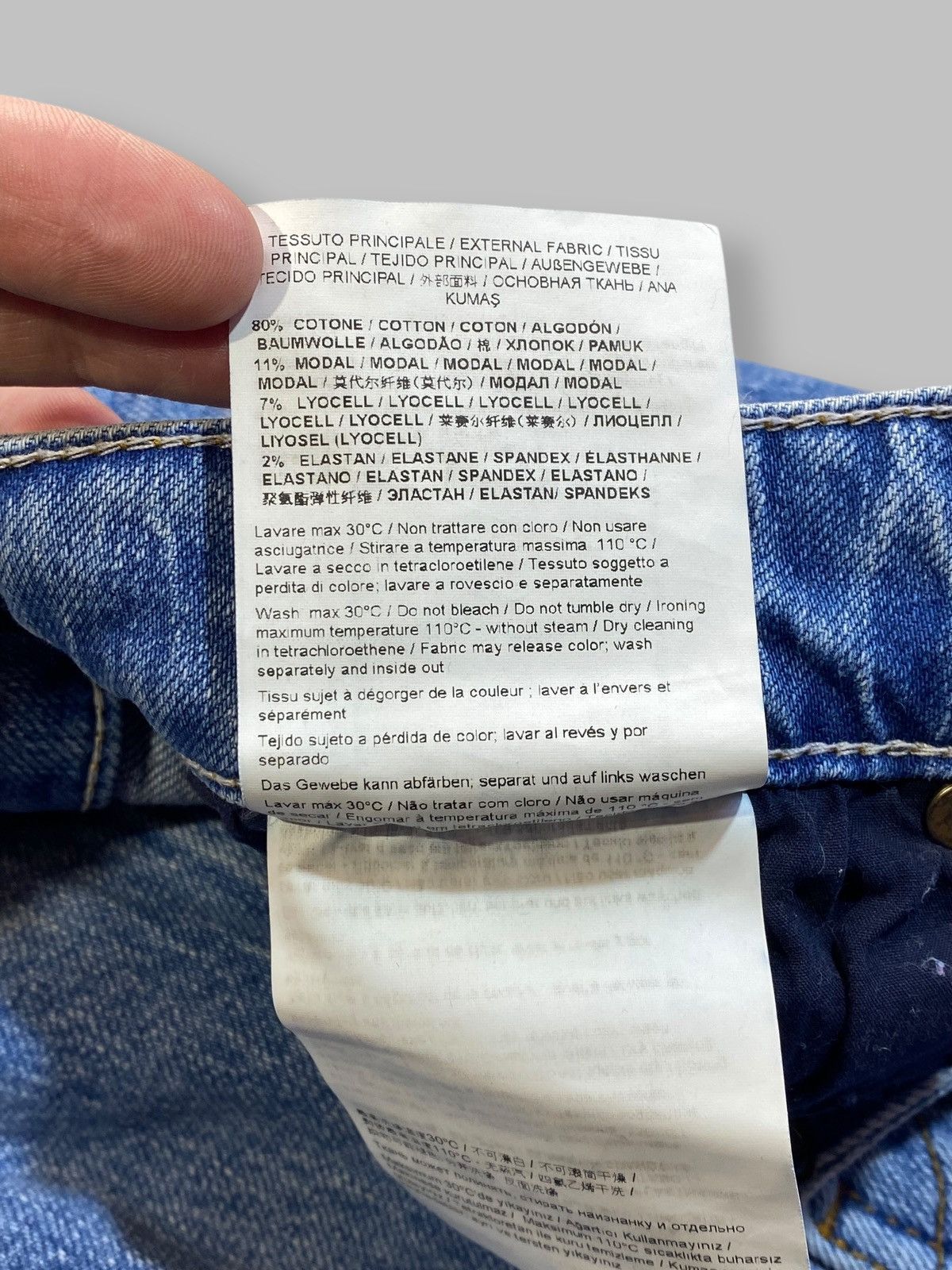 Versace Versace Jeans Couture Crop Flared Washed Denim Jeans Pants Size 28" / US 6 / IT 42 - 25 Thumbnail
