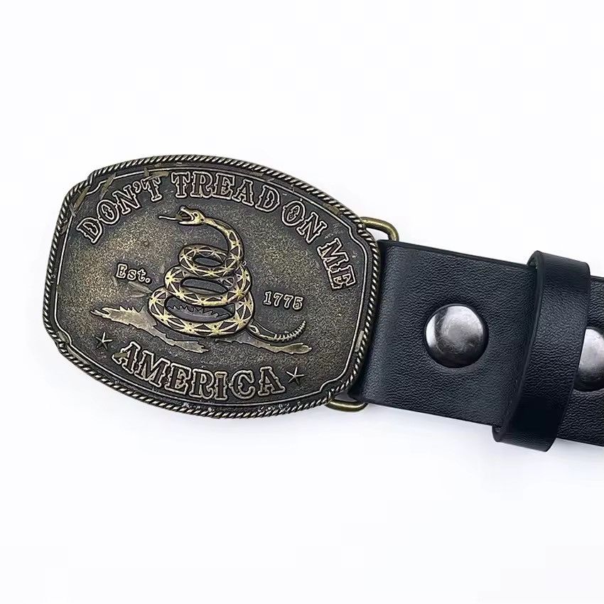 Leather Goth Punk Cowboy Strap Luxury Belt Size ONE SIZE - 5 Thumbnail
