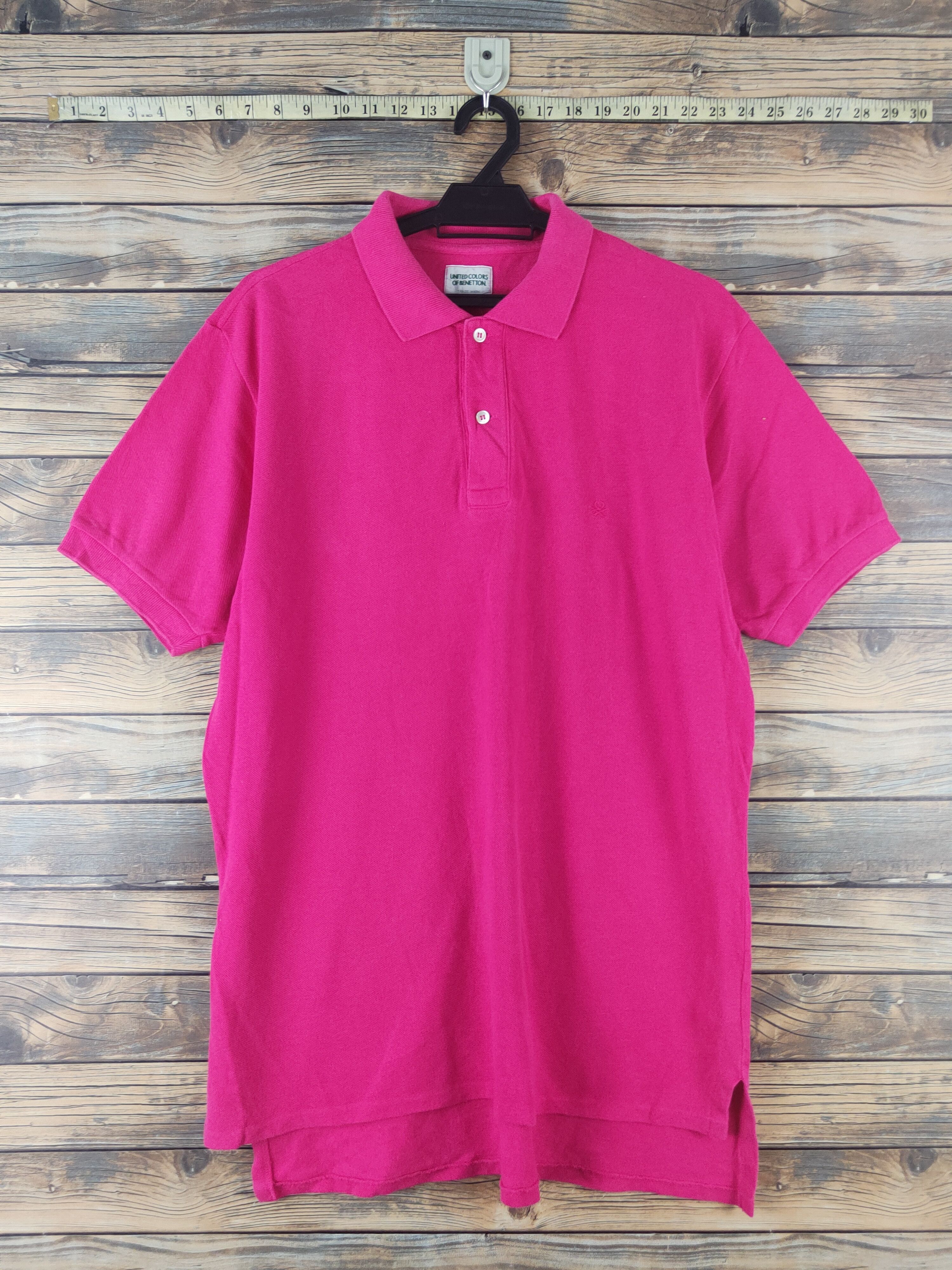 United Colors Of Benetton DL United Colors of Benetton Pink Polo Shirts #2769 Size L / US 10 / IT 46 - 1 Thumbnail