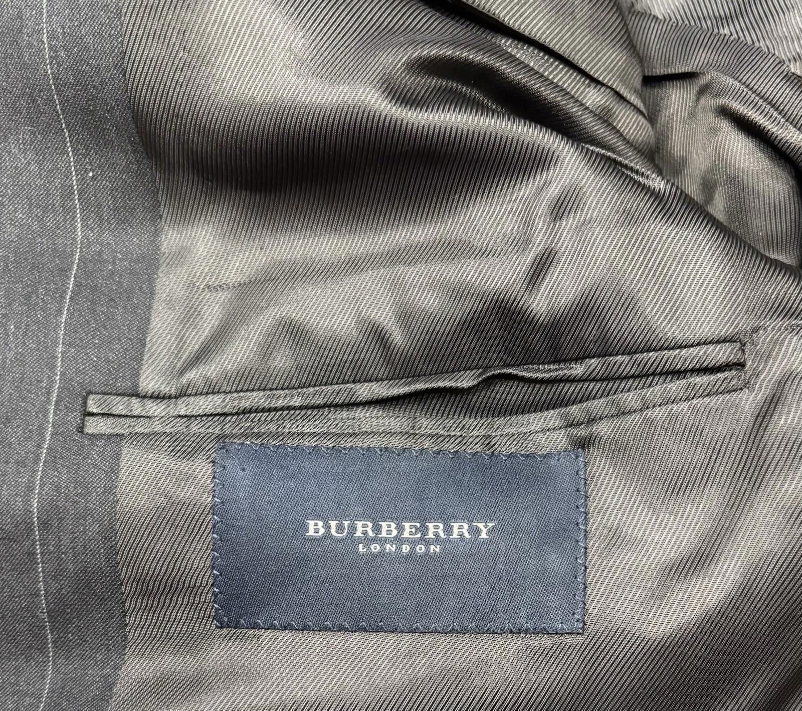 Other Burberry London Blazer Jacket Mens 46 Pinstripe Wool USA Size 46R - 2 Thumbnail