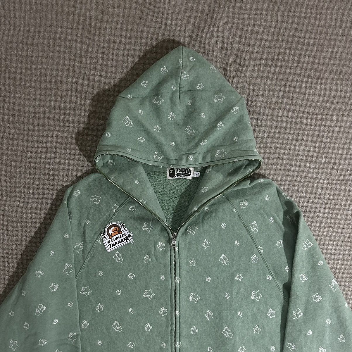 Bape Bape Bapesta Mint Full Zip Hoodie Size US XL / EU 56 / 4 - 2 Thumbnail