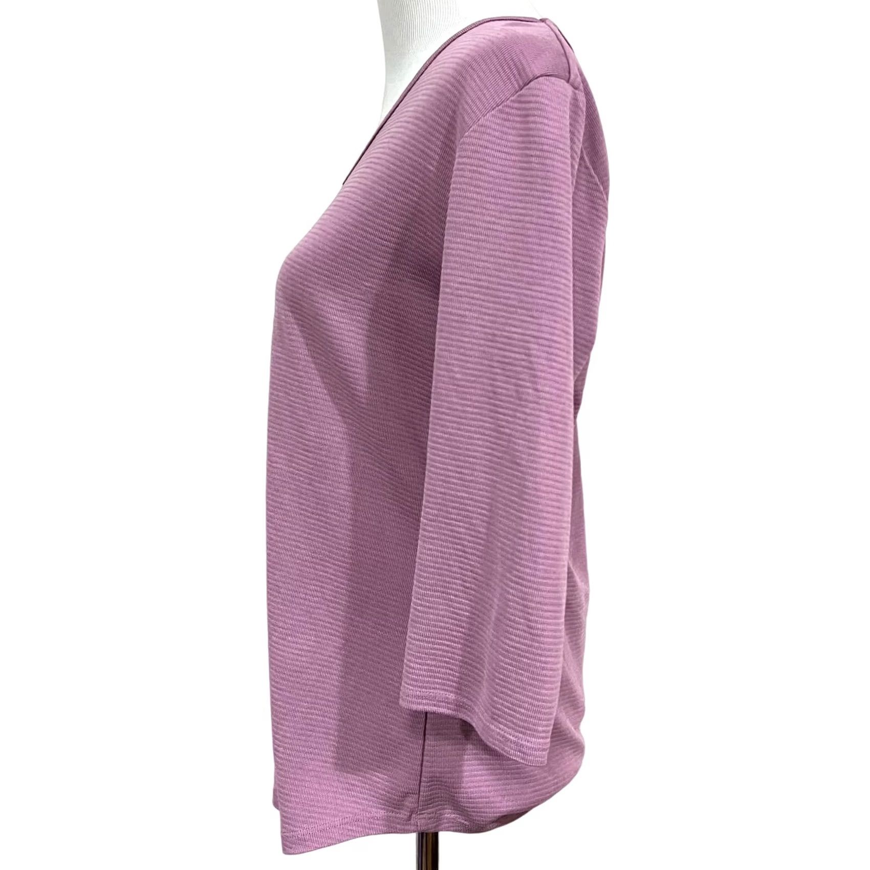 Essentials VINTAGE Seg’ments Essentials Women’s Purple Shirt Long Sleeve V-Neck Sz M Size M / US 6-8 / IT 42-44 - 4 Thumbnail