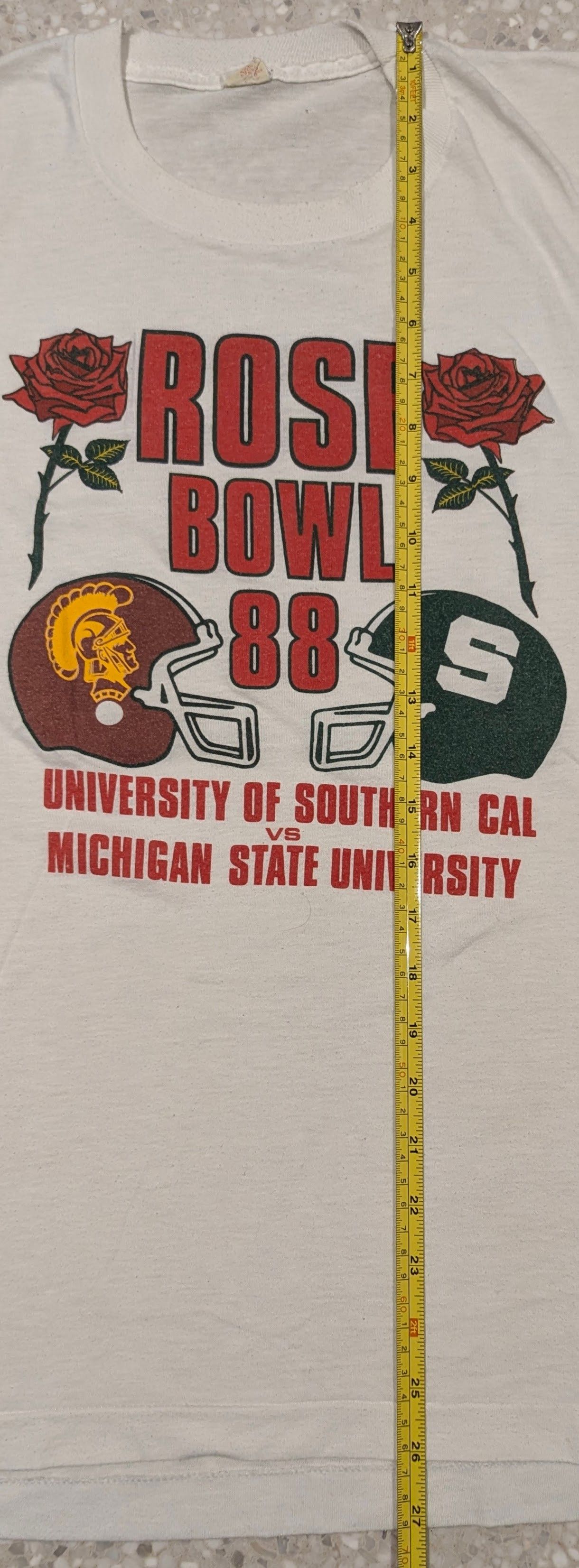 Vintage NFL ROSE BOWL 1988 T-SHIRT - MICHIGAN NFL FOOTBALL VINTAGE Size US XL / EU 56 / 4 - 5 Thumbnail