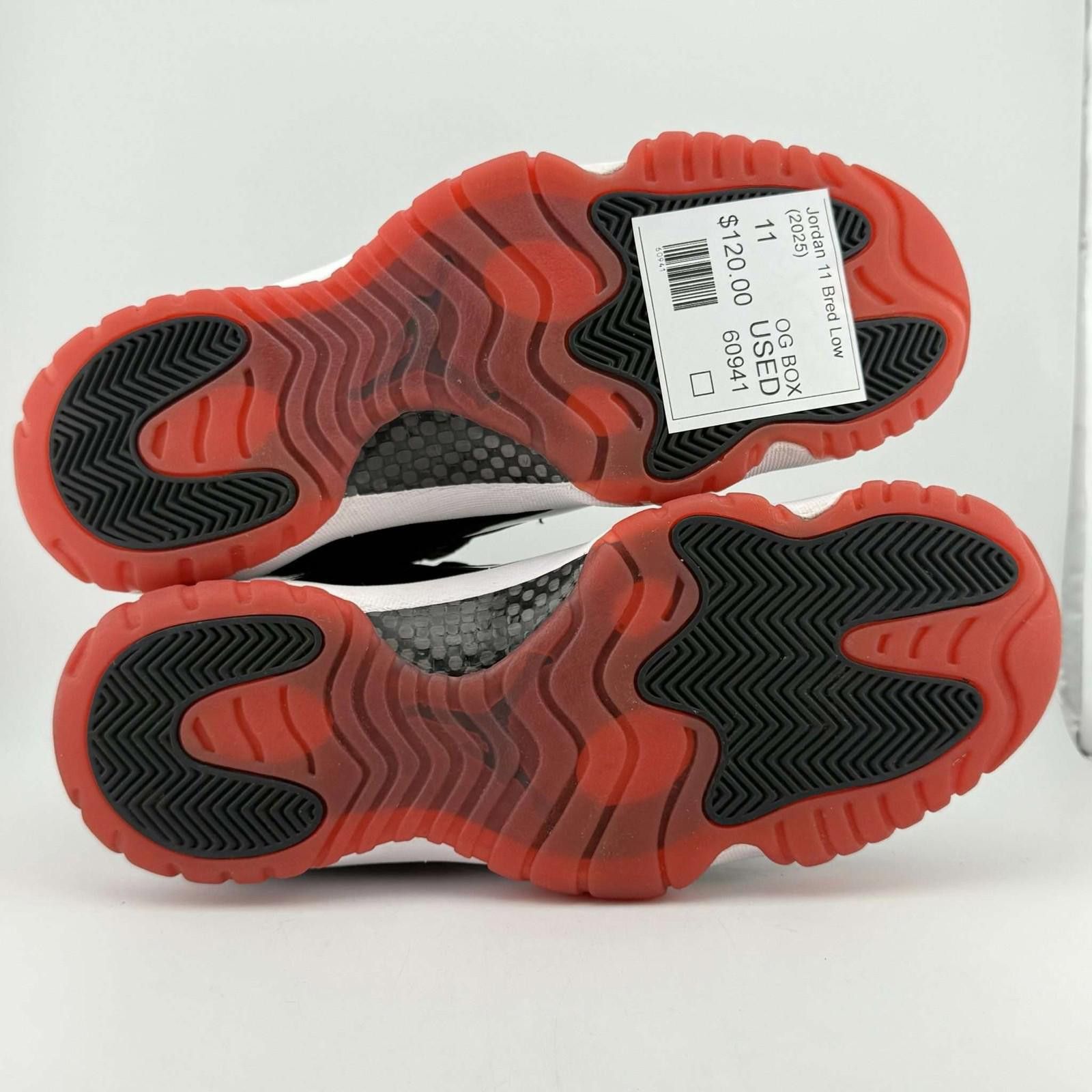 Nike Air Jordan 11 Retro Low Black/Varsity Red-White Size US 11 / EU 44 - 6 Thumbnail