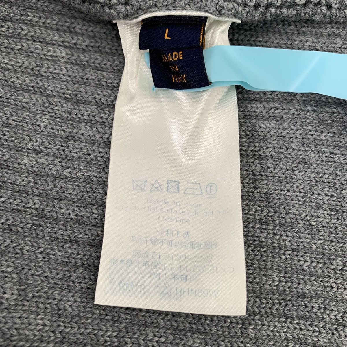 Louis Vuitton Louis Vuitton Lv Gray Monogrammed Appliquéd Wool Sweater Size US L / EU 52-54 / 3 - 6 Thumbnail