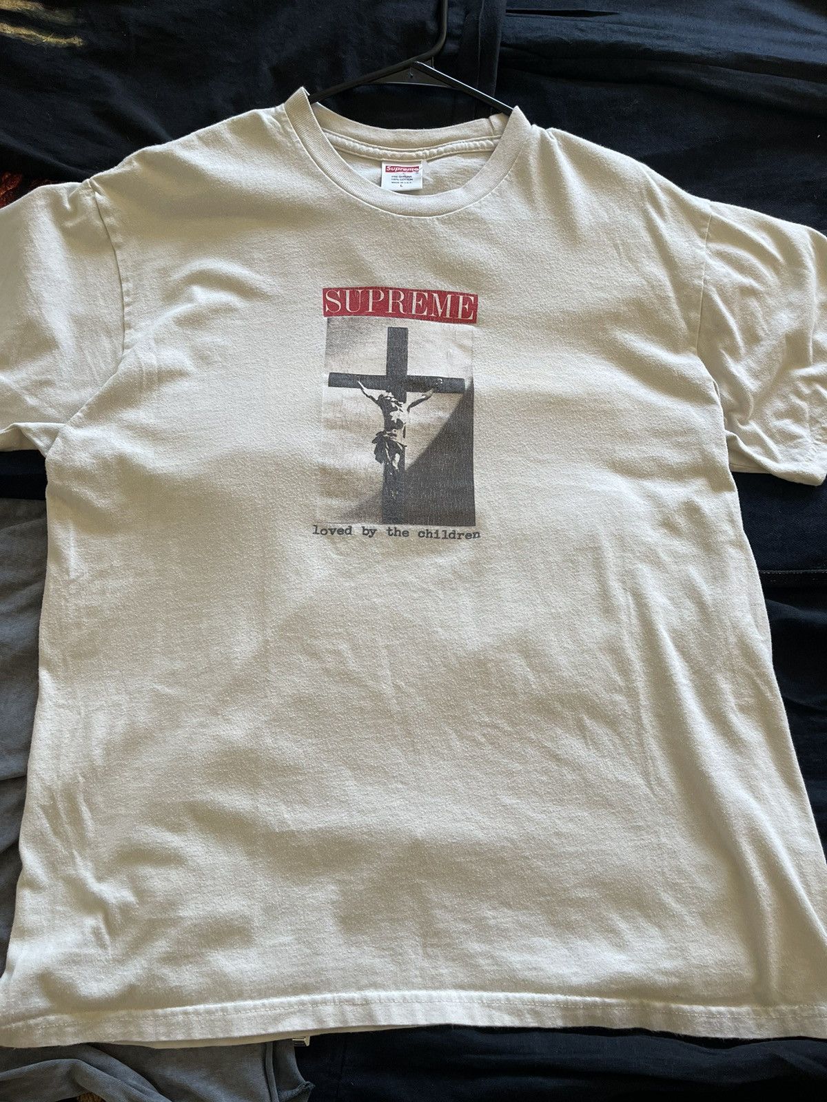 Supreme Supreme Tee Natural Loved by the children cross Size US L / EU 52-54 / 3 - 4 Thumbnail