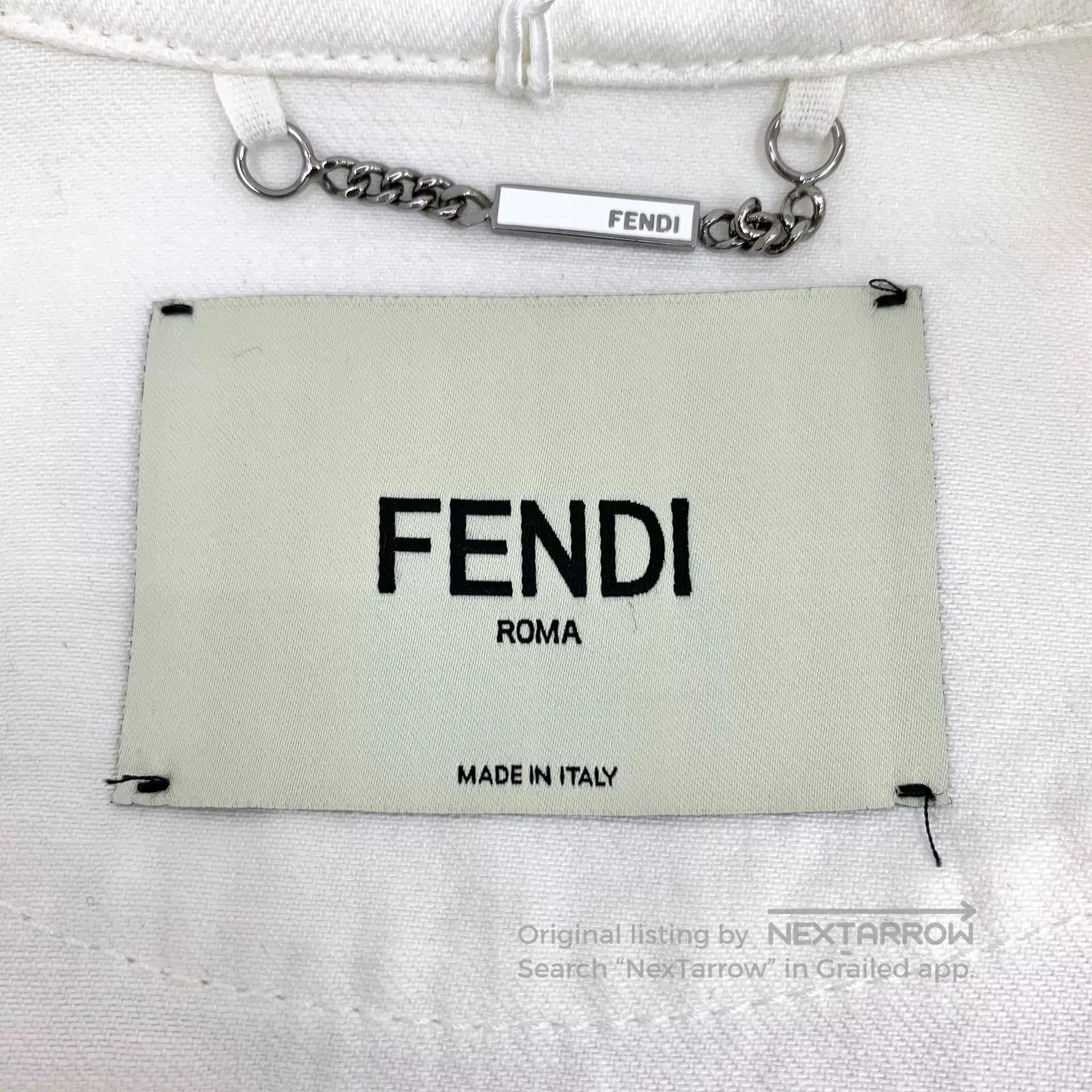Fendi fendi white pocket embossed cotton jacket. Size US XS / EU 42 / 0 - 5 Thumbnail