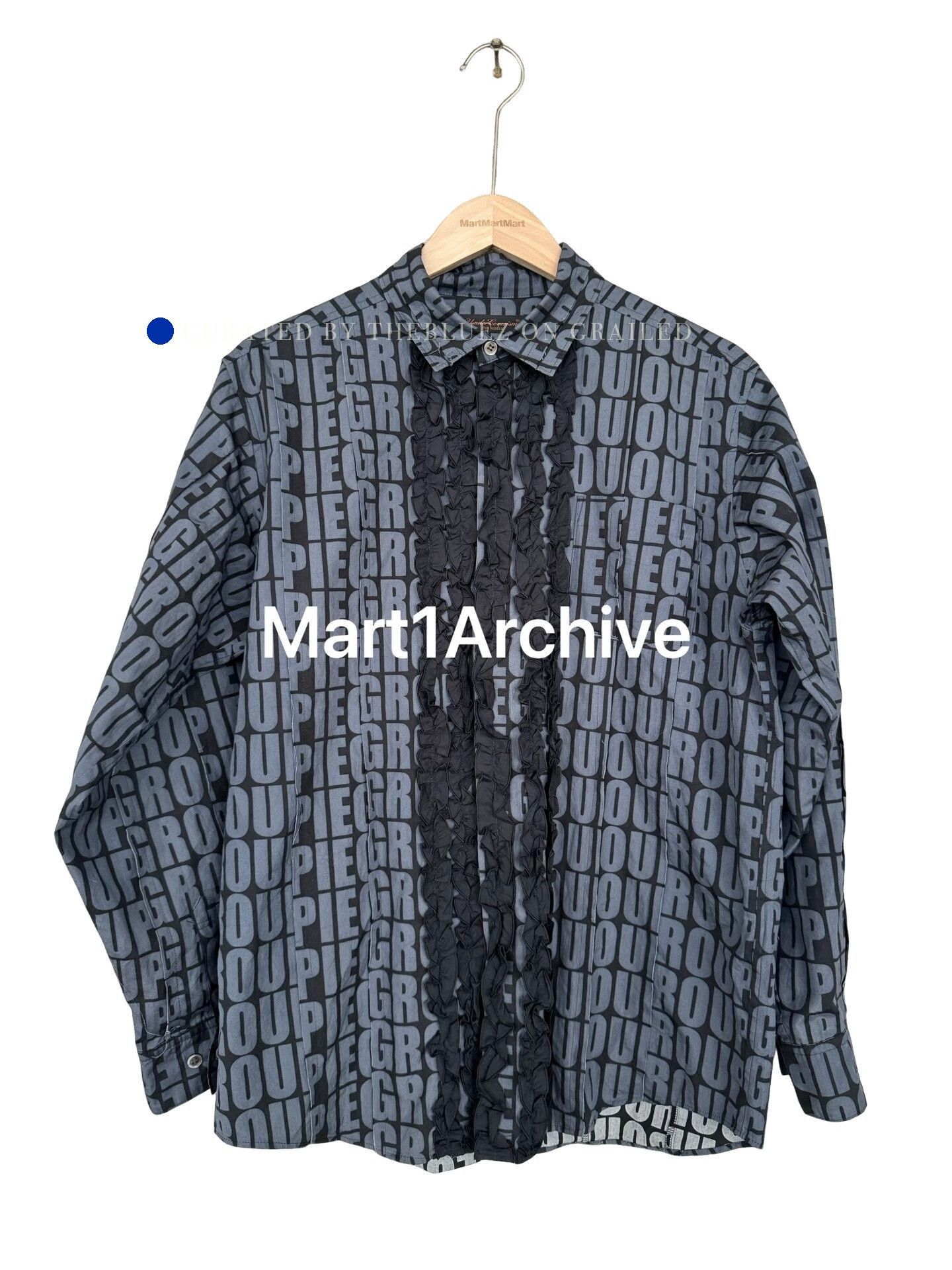 Undercover Black Letter Pattern Long Sleeve Button-Up Shirt Size US M / EU 48-50 / 2 - 1 Thumbnail