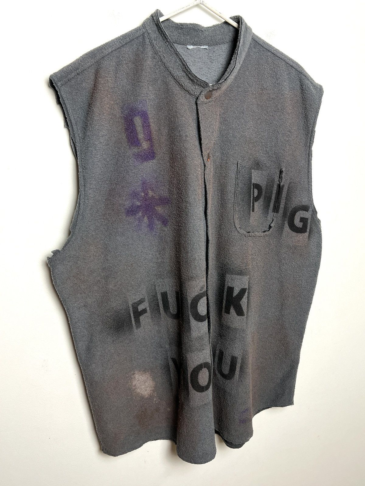 Seditionaries fuck you pig sleeveless shirt handmade 1/1 Size US L / EU 52-54 / 3 - 6 Thumbnail