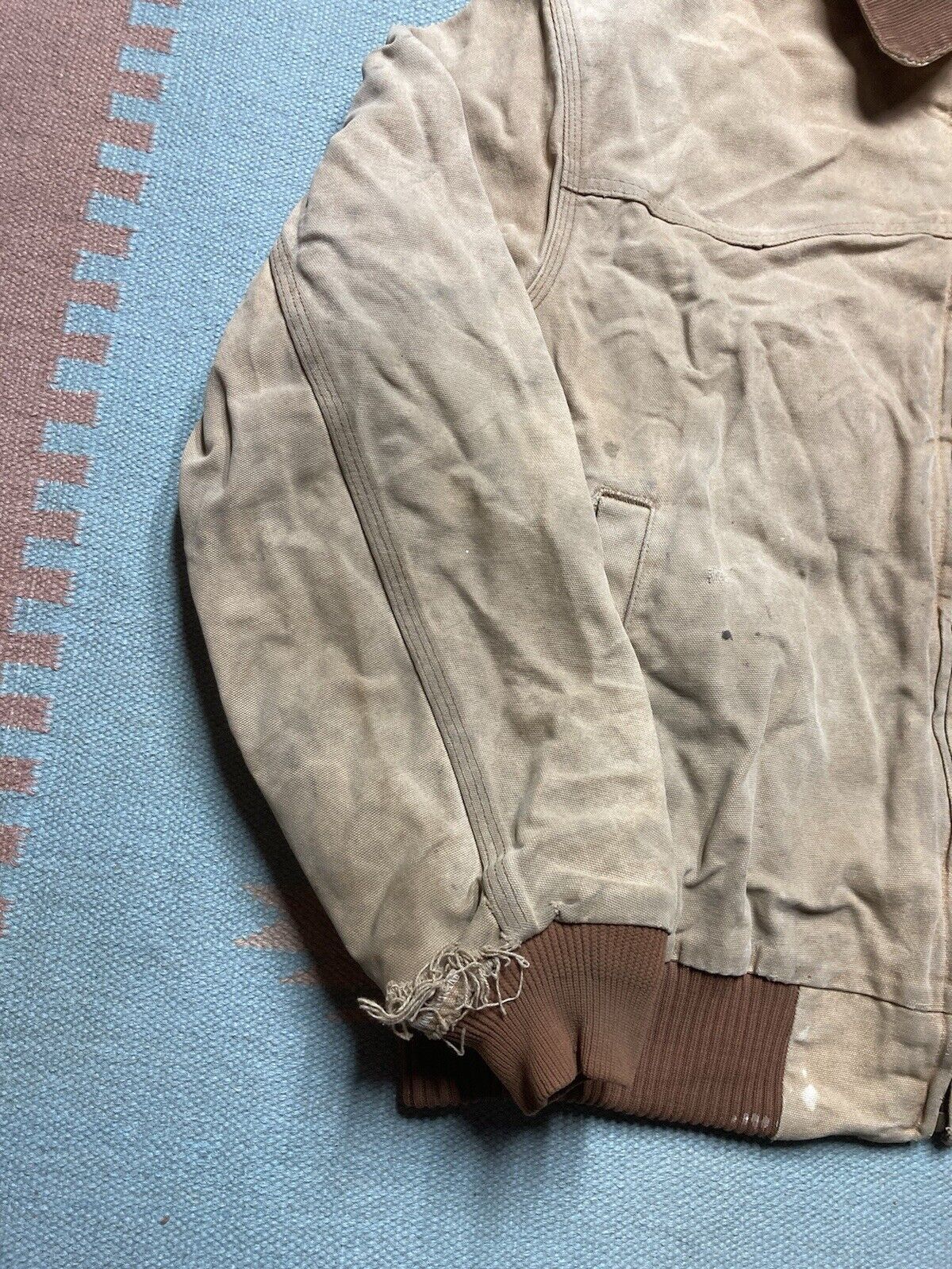 Carhartt × Vintage carhartt Santa Fe work jacket j13 brn distressed thrashed XL Size US XL / EU 56 / 4 - 2 Thumbnail