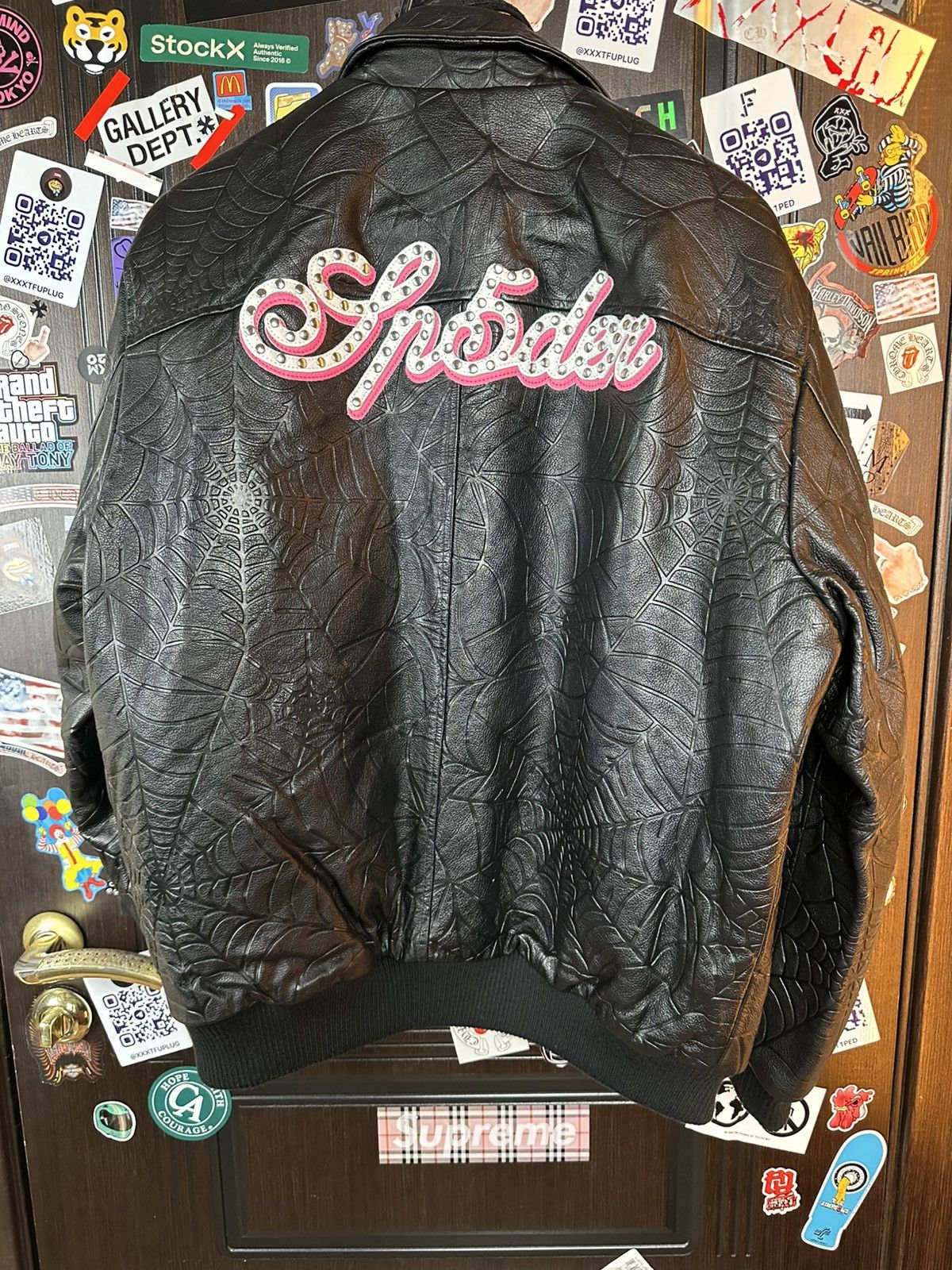 Sp5der Sp5der Worldwide Leather Web Jacket Size US L / EU 52-54 / 3 - 2 Thumbnail