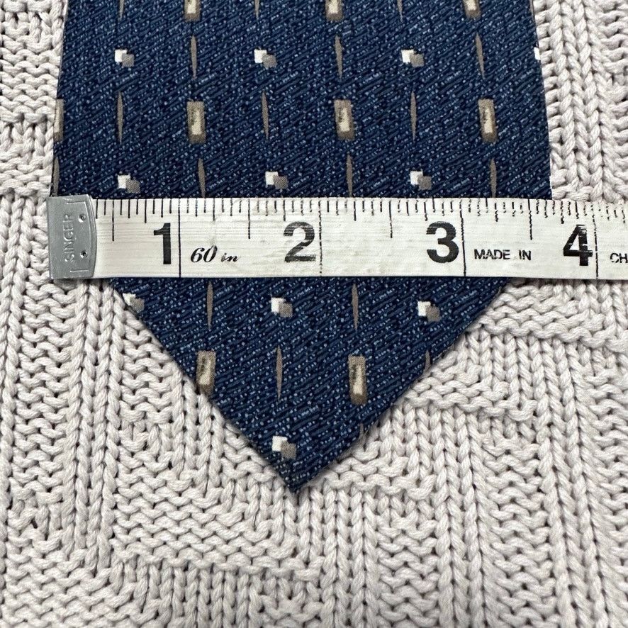 Pierre Cardin Vintage Pierre Cardin 80s navy geometric silk tie Size ONE SIZE - 5 Thumbnail