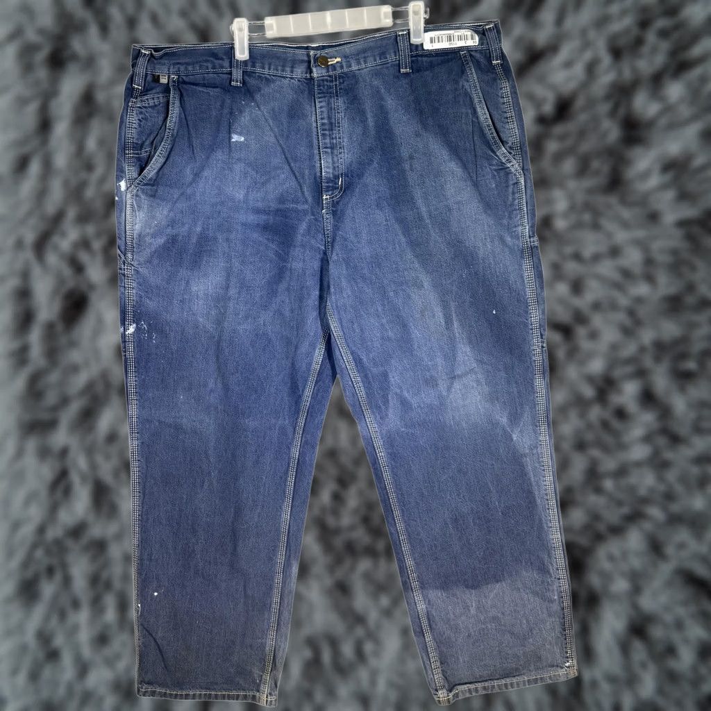 Carhartt VINTAGE Carhartt FR Work Jeans Mens 44x30 CAT2 Arc Flash Denim Workwear (44x30) Size US 44 / EU 60 - 1 Thumbnail