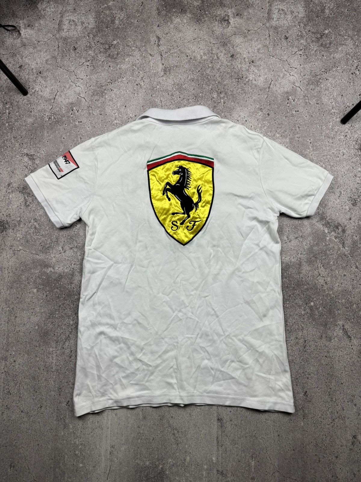 Ferrari Vintage Ferrari La Martina Style Y2K Big Logo Rugby Polo Size US L / EU 52-54 / 3 - 4 Thumbnail