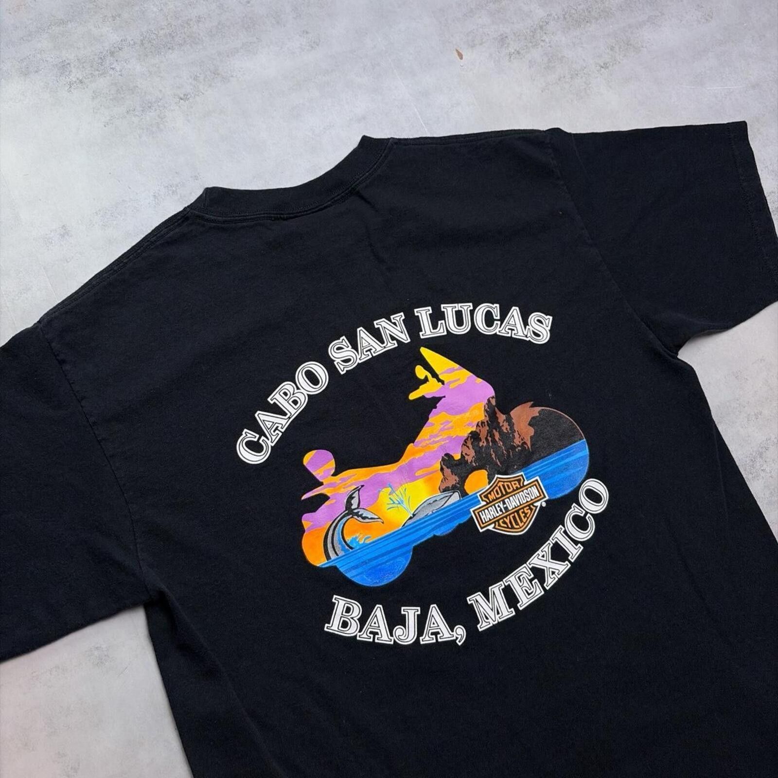 Harley Davidson Y2K Harley Davidson Grunge Cabo San Lucas Biker T-Shirt Size US L / EU 52-54 / 3 - 6 Thumbnail